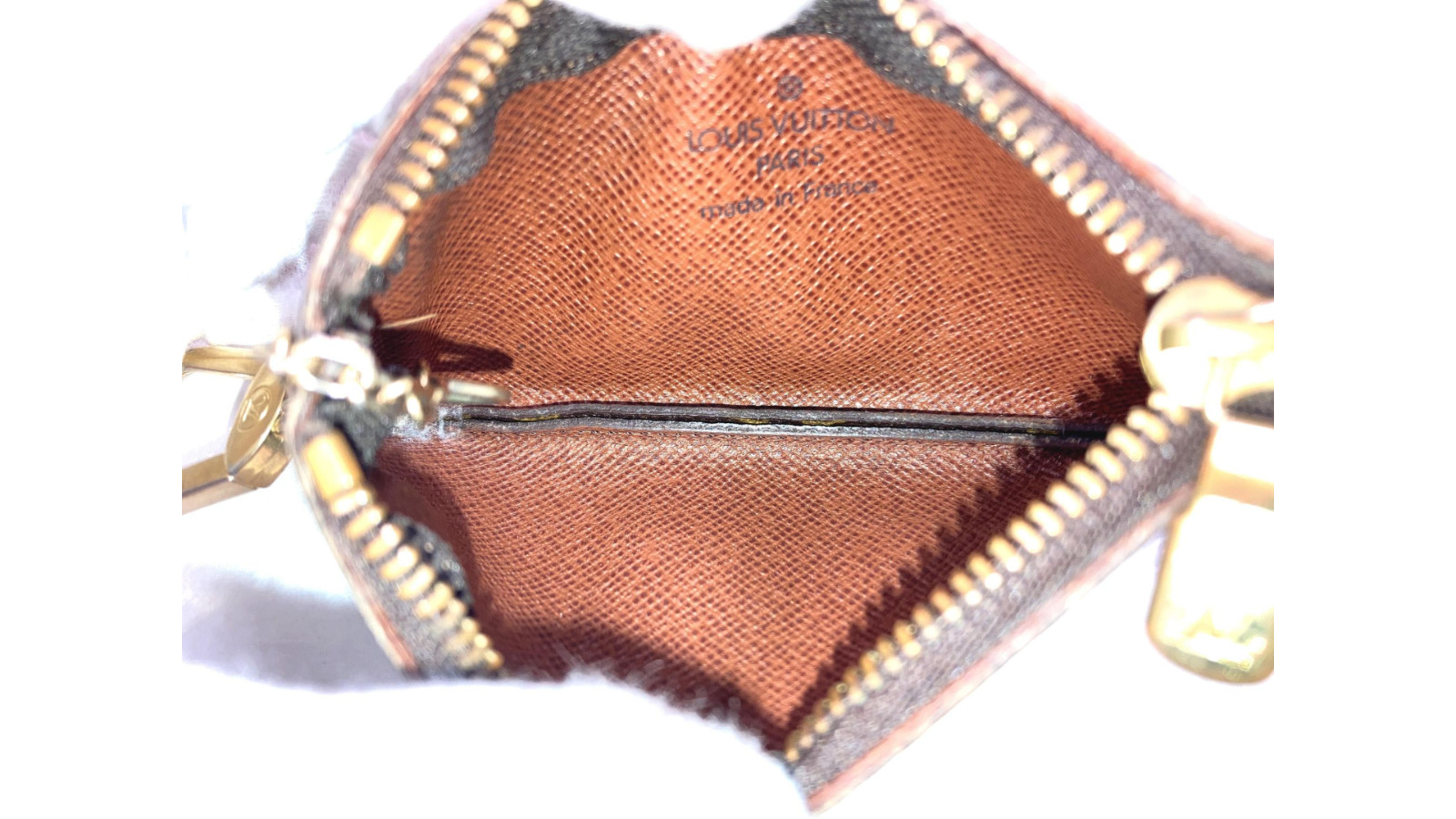 Louis Vuitton M62650 Monogram Pochette Cles Key ring Chain Coin case (Excellent)