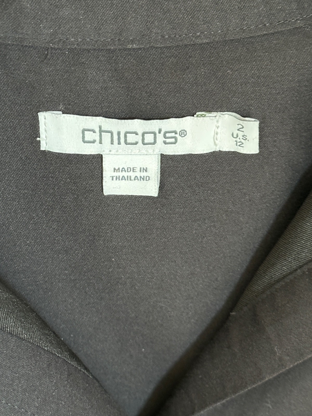 Chico’s No Iron Black Blouse Chico’s 2 (Large / US 12)