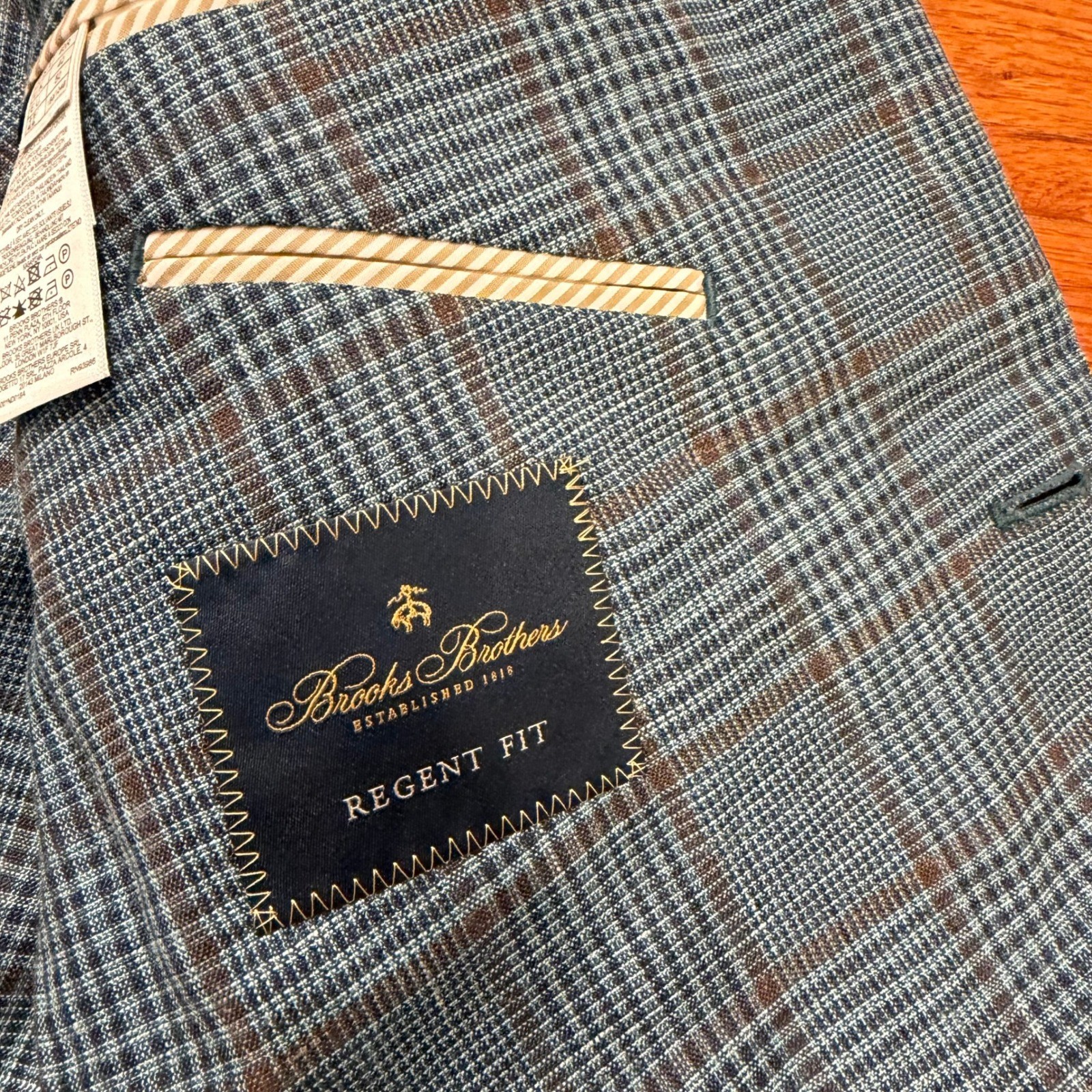 Brooks Brothers Loro Piana Summertime Blazer 40R Wool Silk Linen Glen Plaid