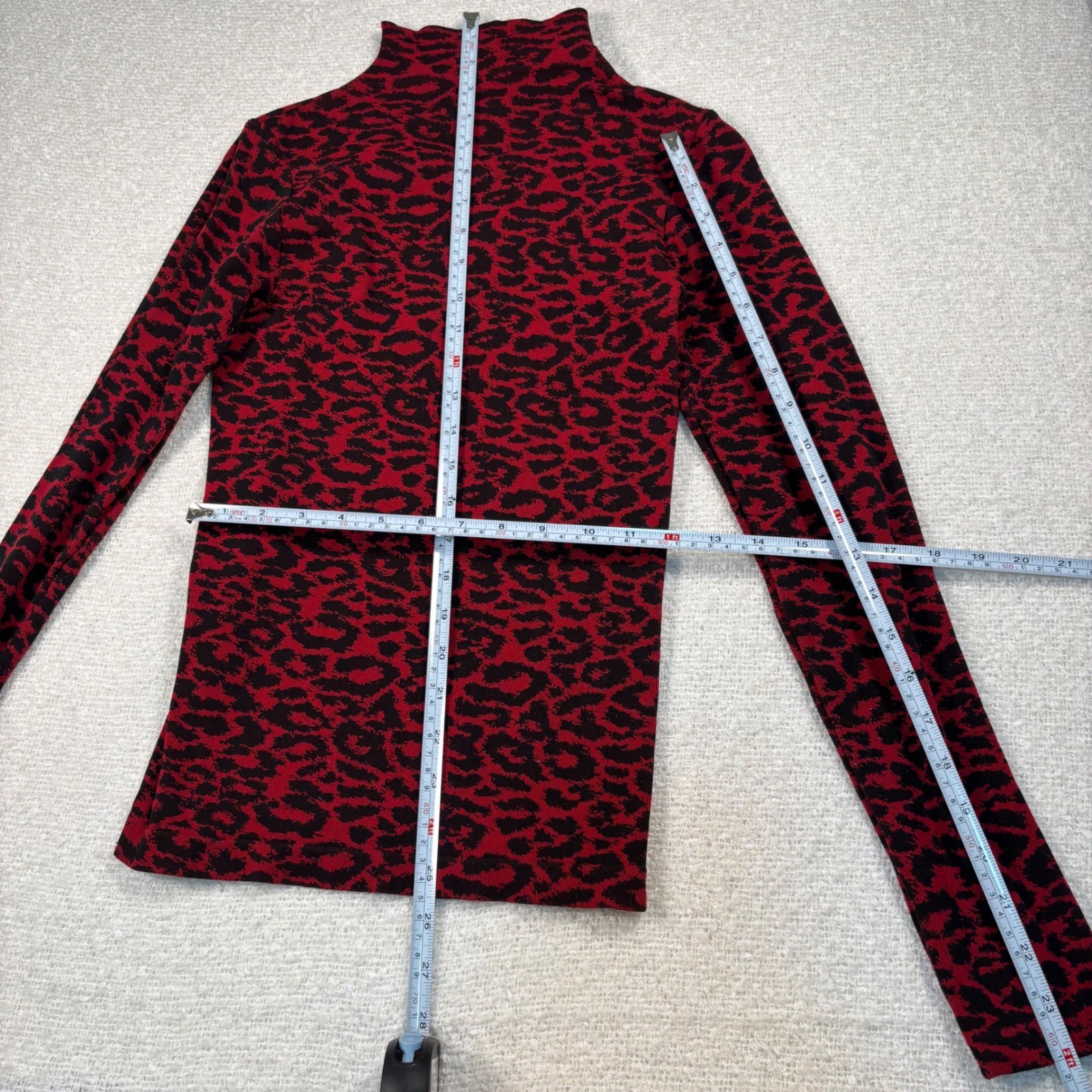 choice black red leopard print turtleneck blouse fitted Y2K coquette chic gothic