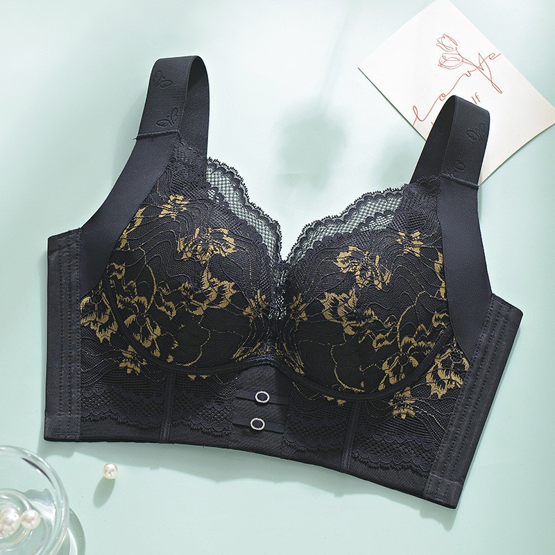 Women Bras Full Coverage Lace Wireless Push up thin Plus Size Underwear 2891