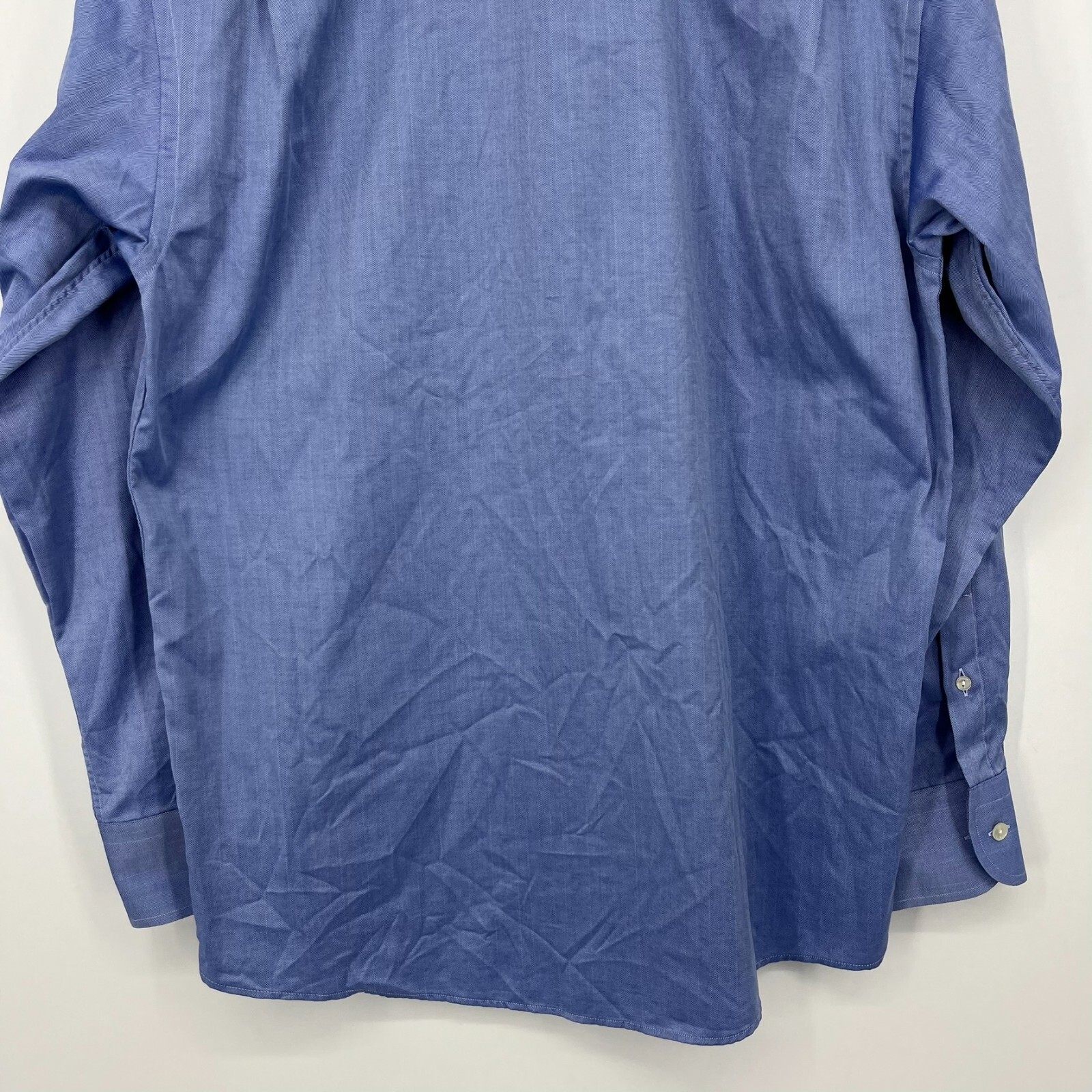 Eton Long Sleeve Button Shirt Men’s Size 15.5 Blue Pocket Cotton