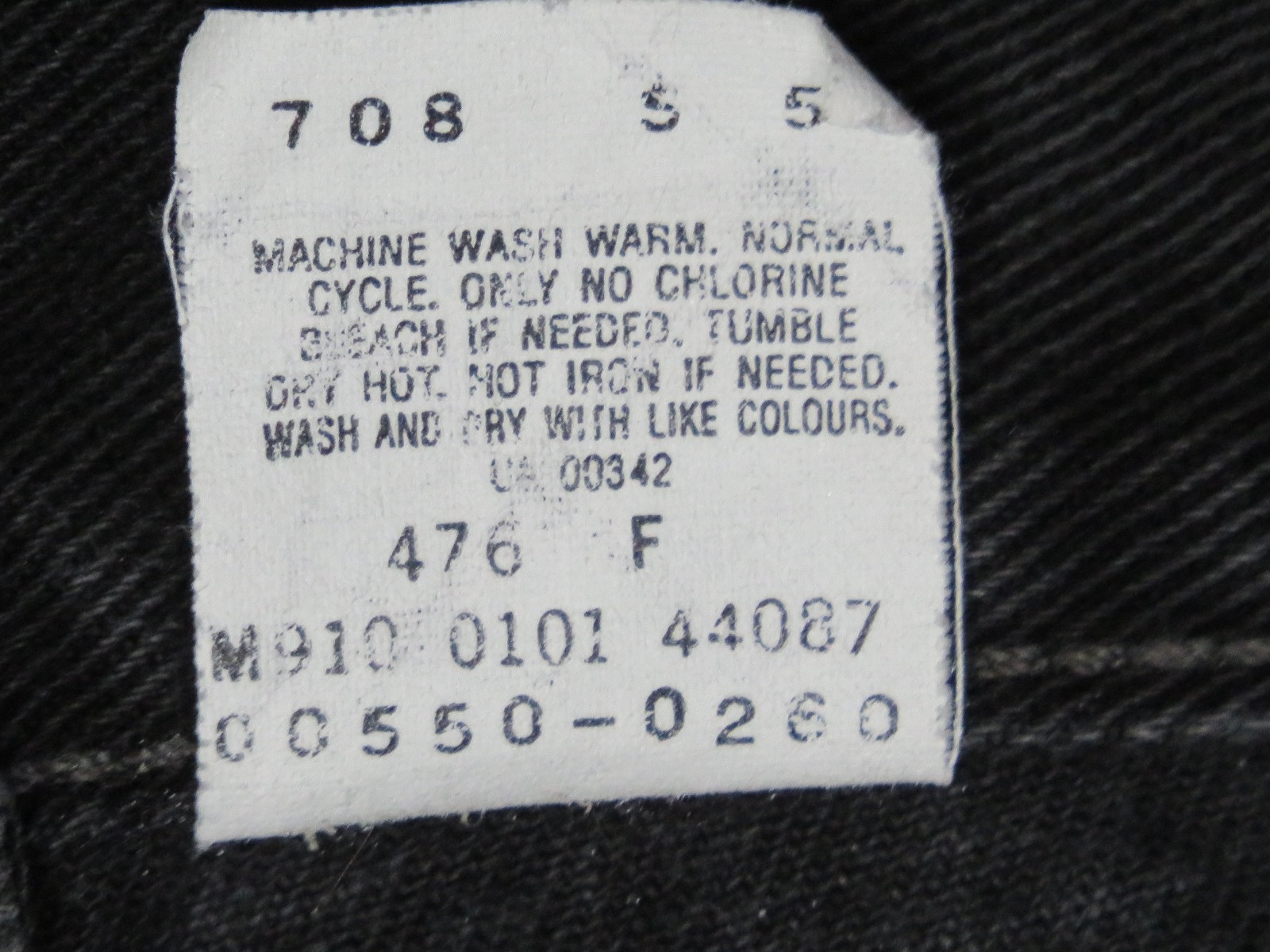 LEVIS BLACK JEANS 505 VINTAGE 40×30 REGULAR STRAIGHT CLASSIC DENIM CANADA 2001