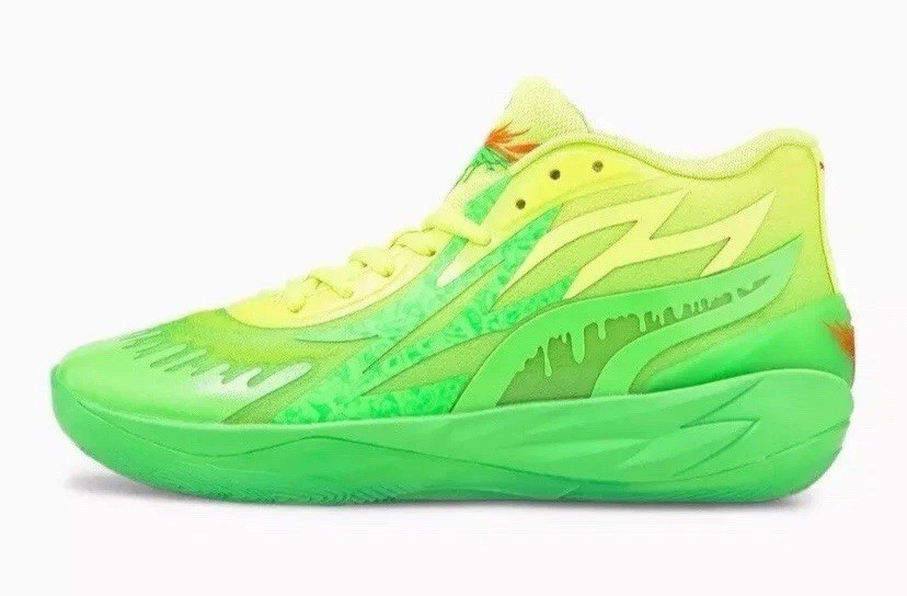 Puma Lamelo Ball MB.02 Nickelodeon Slime 377584-01 Basketball Shoes Sz 10