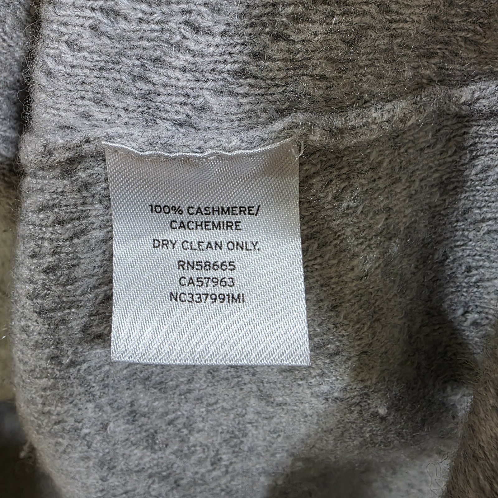 Nordstrom Collection Sweater Womens M Gray 100% Cashmere Pullover Ribbed Swing