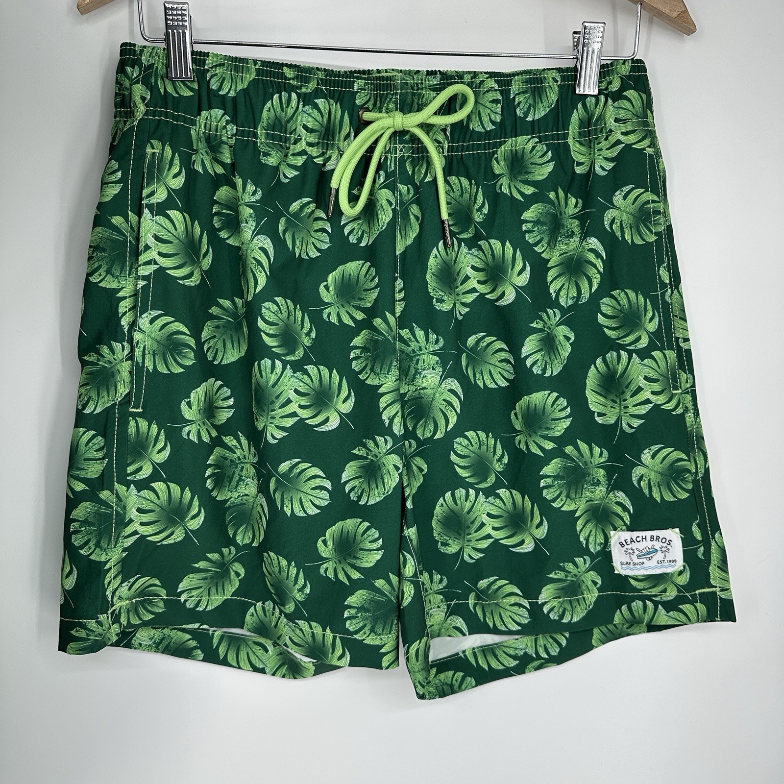 Beach Bros Monstera leaf small matching cabana set tropical beach set men’s