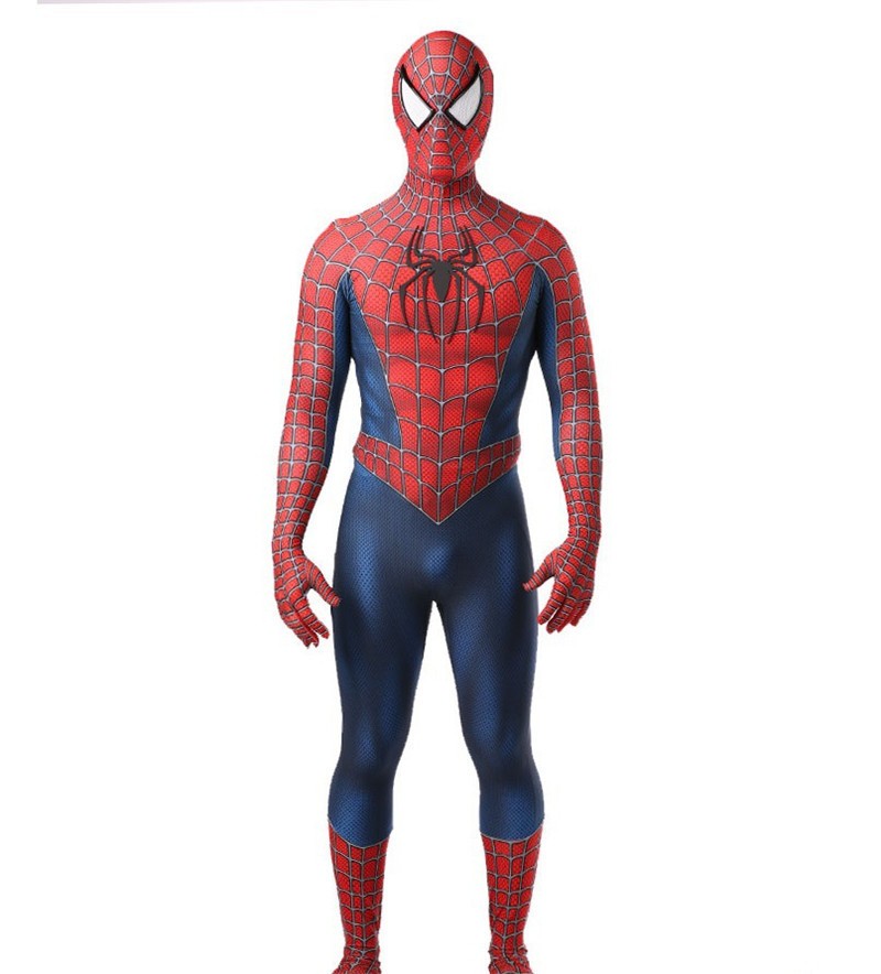 Classic Spider-Man Tobey Maguire Cosplay Costume Zentai Jumpsuit Bodysuit Suit