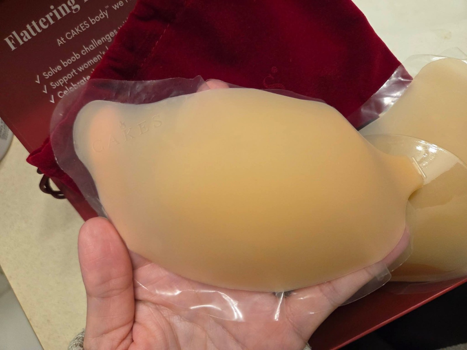 CAKES nipple cover bra. Brand new in box. Size small.