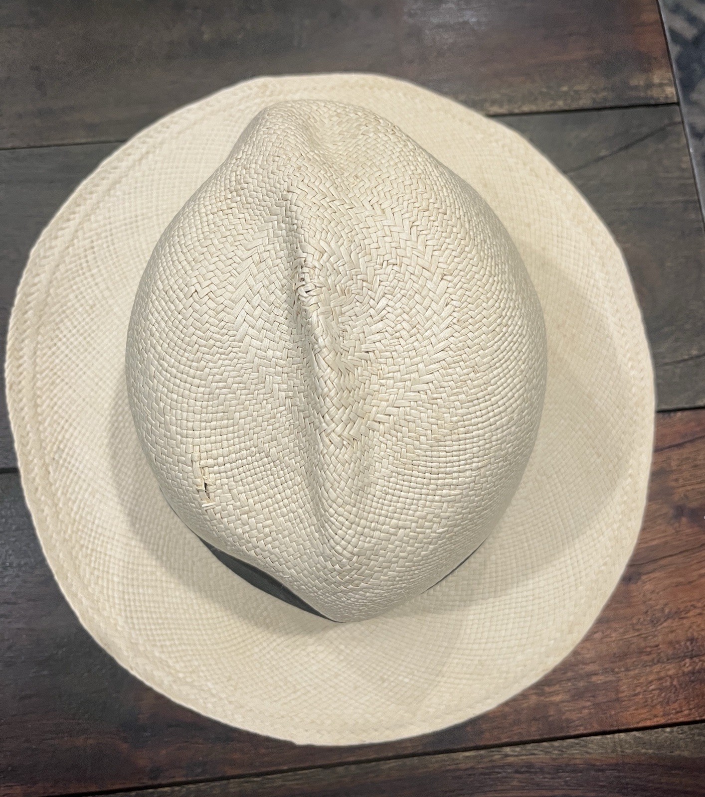 Genuine Panama Hat Montecristi Handmade Ecuador Toquilla Straw Rollable Hat 59