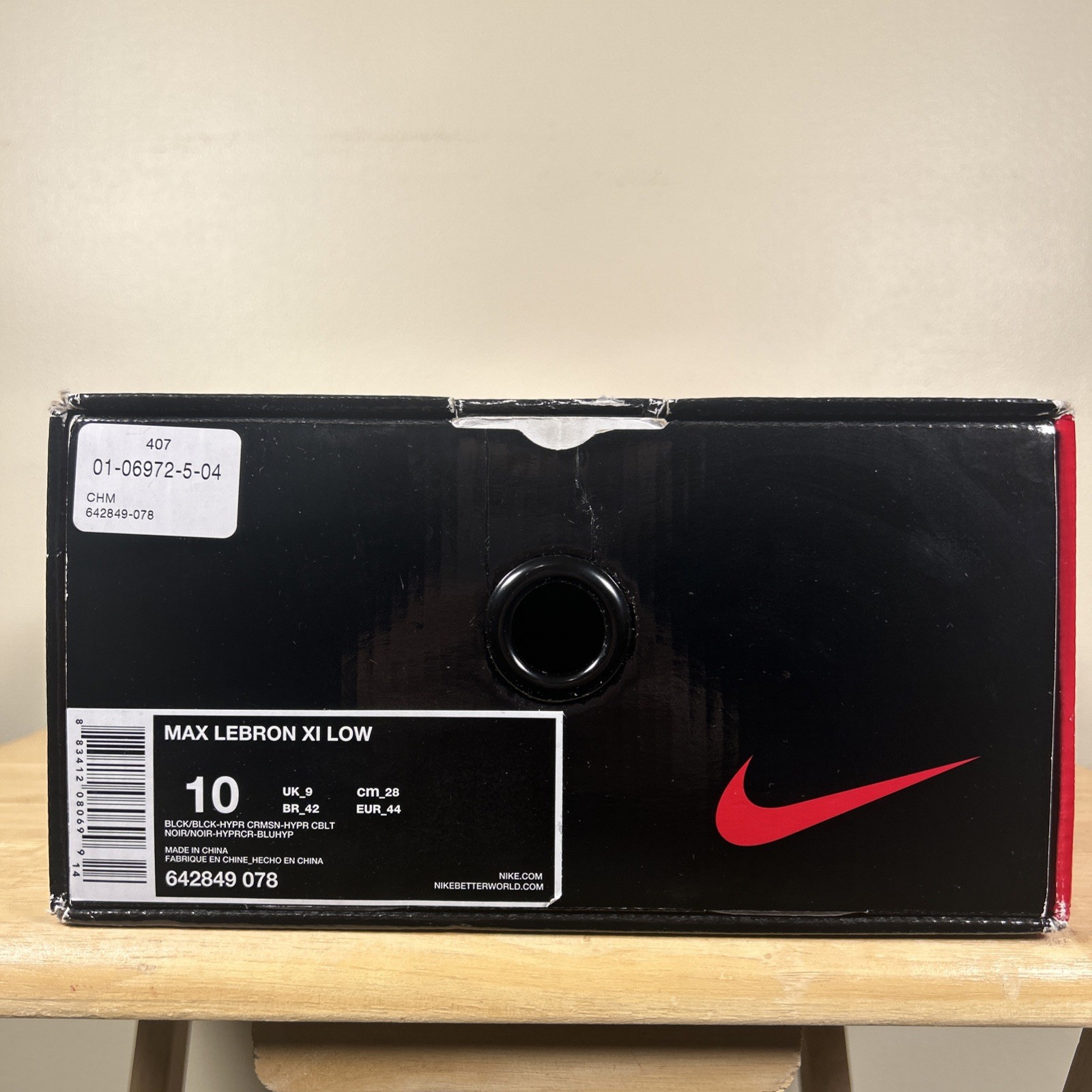 Size 10 – Nike Max LeBron 11 Low Gum Black Leather (642849-078) w/ Original Box
