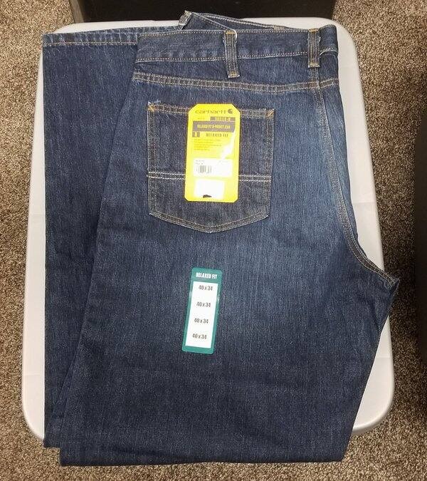 NWT Carhartt Relaxed Fit Straight Leg Jeans 40×34 * BD5119-M