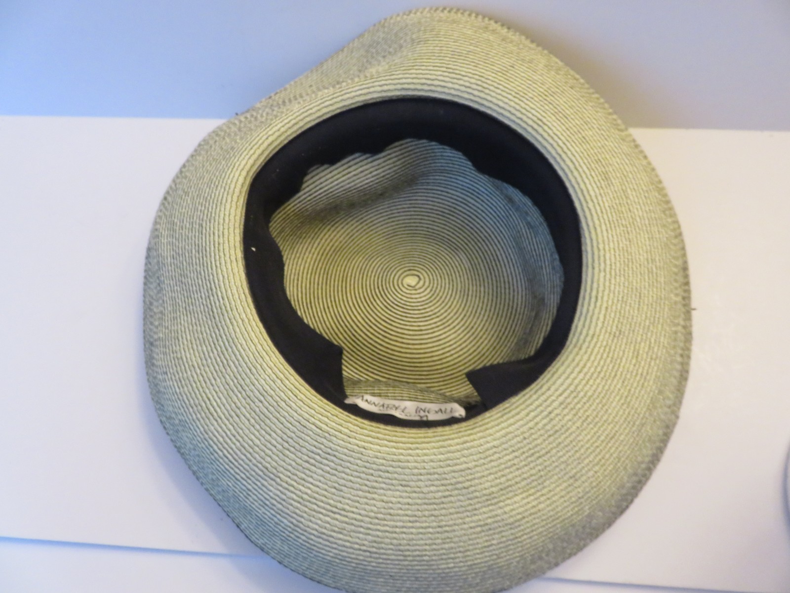 Annabel Ingall Australia Packable Crushable Green Sun Hat Wide Brim 3 3/4″