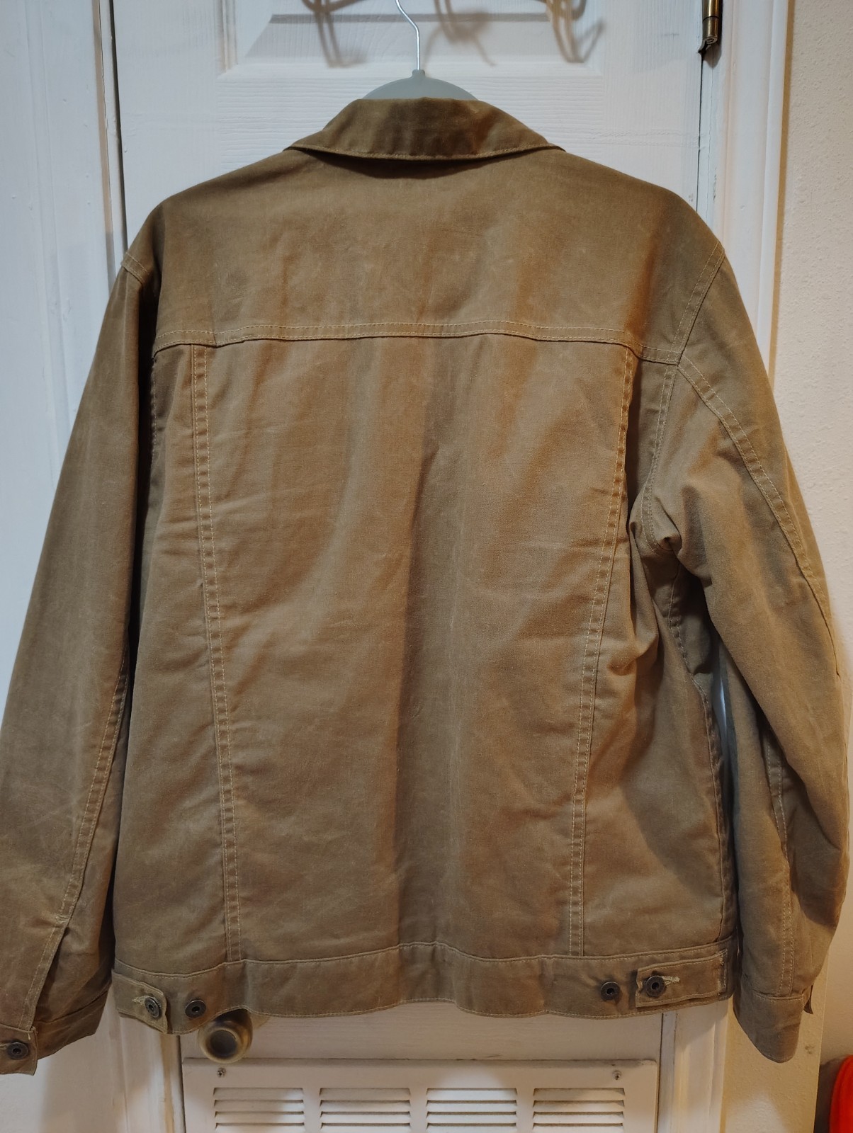 Flint and Tinder American Originals Waxed Lined Trucker Jacket Brown Men’s M 44″