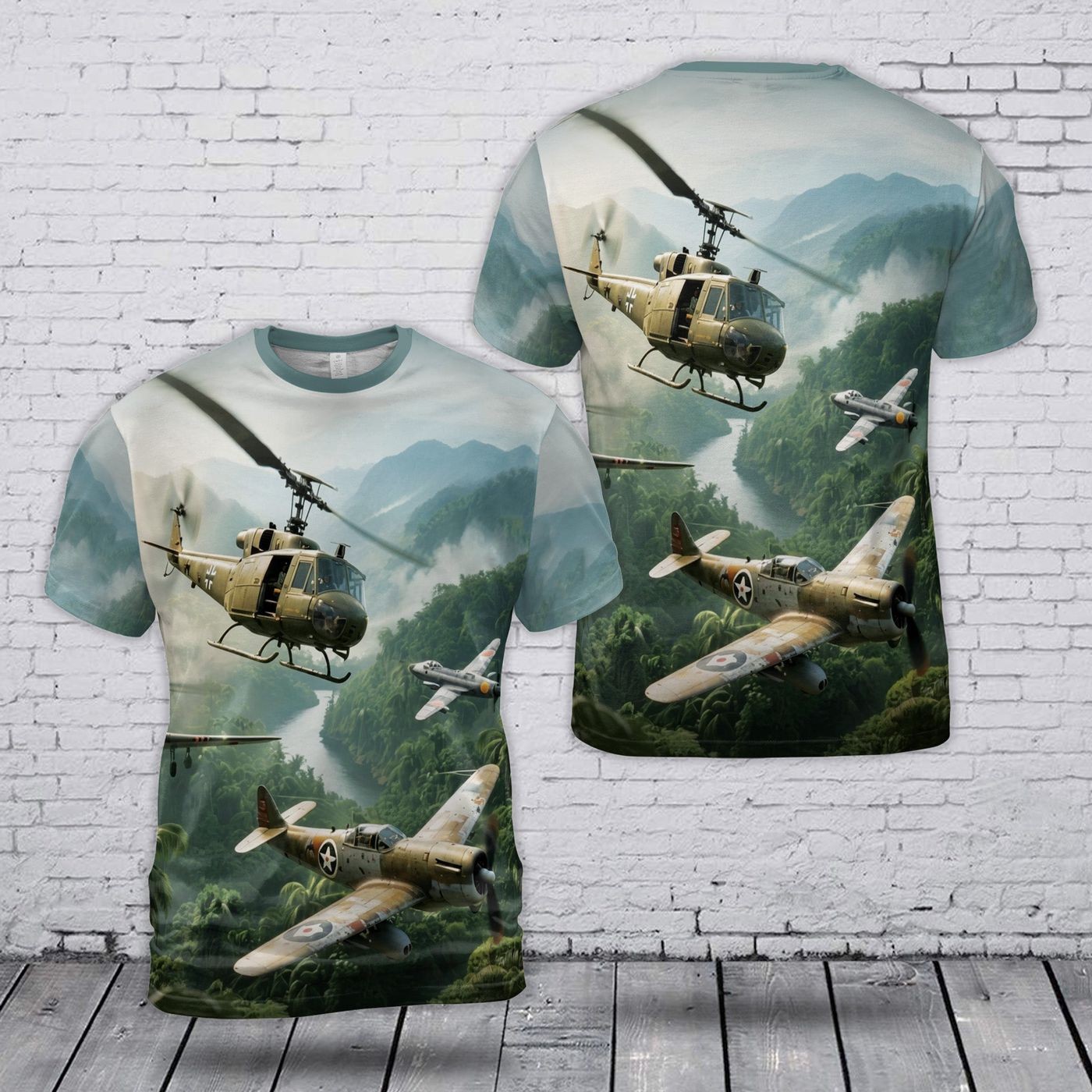 Military Helicopter T-Shirt Gift For Dad