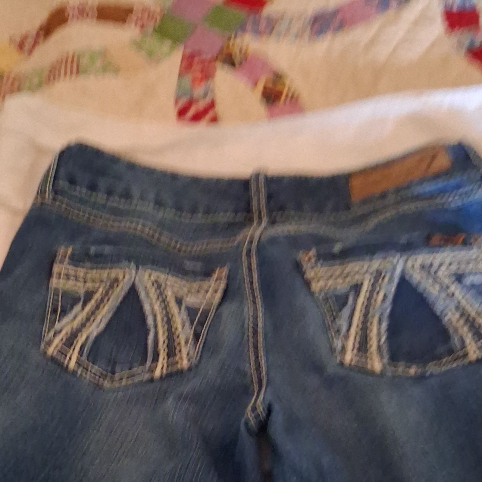 Seven7 Women’s Bootcut Blue Denim Jeans Low Rise 5-Pocket Medium Wash Size 27
