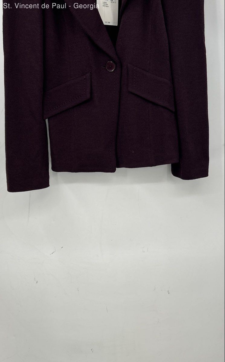 St. John Wool Blend Blazer jacket Women’s 6 Purple Business NWT