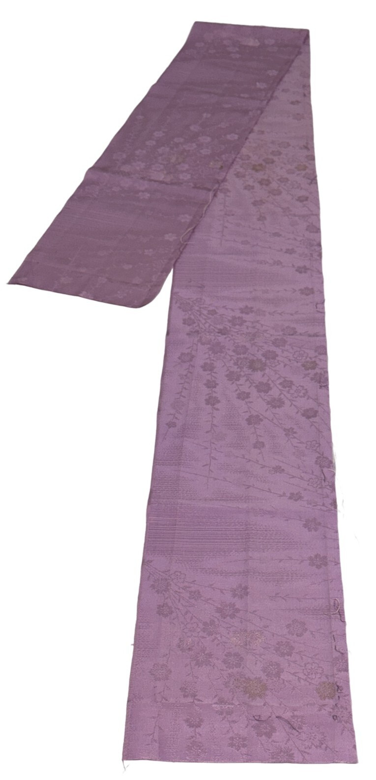 Japanese Vintage Kimono Fabric cloth Boro silk purple tradition Dirt 81.1×7.4in