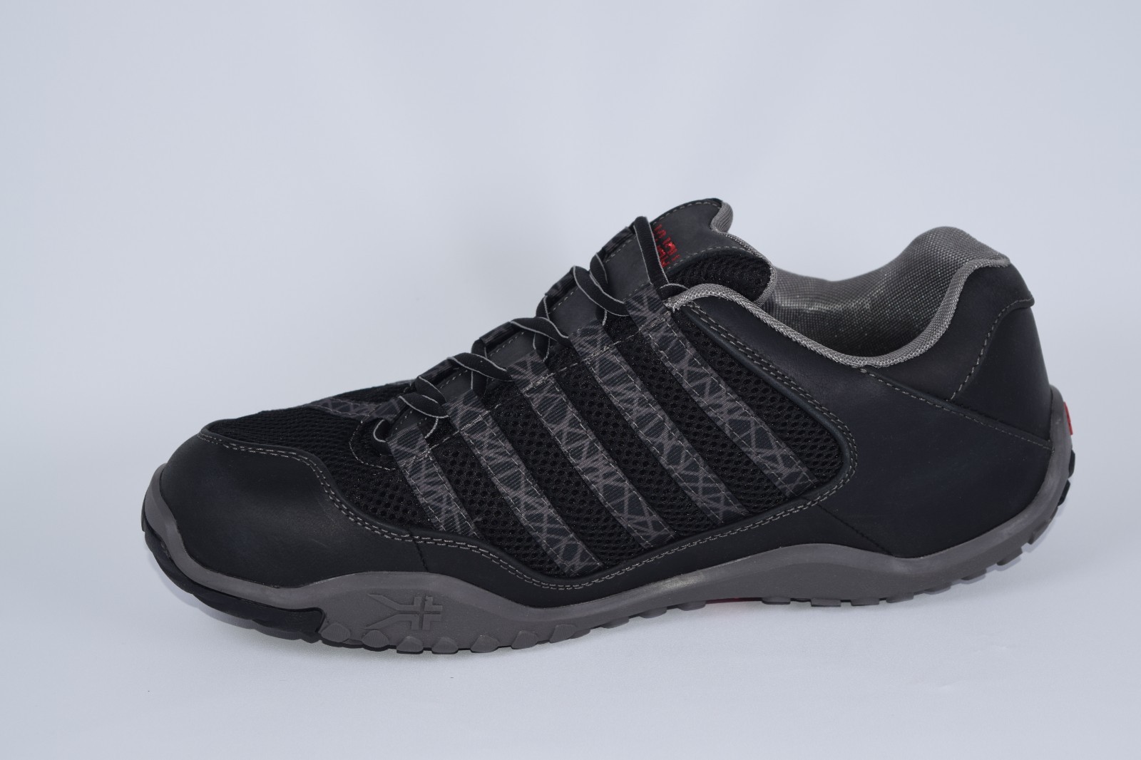 KURU Mens Chicane Black Red Supportive Leather Hiking Trail Shoes Size 12.5 M