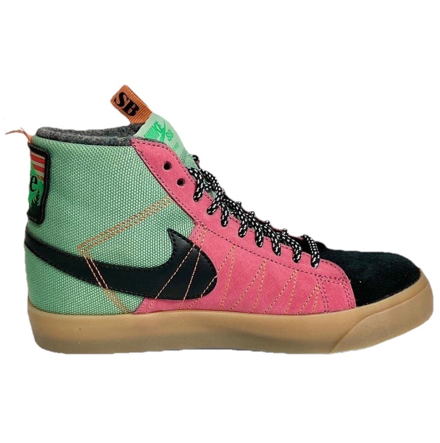 Nike SB Zoom Blazer Mid PRM Suede DC8903-301 Jade Smoke Sport Spice