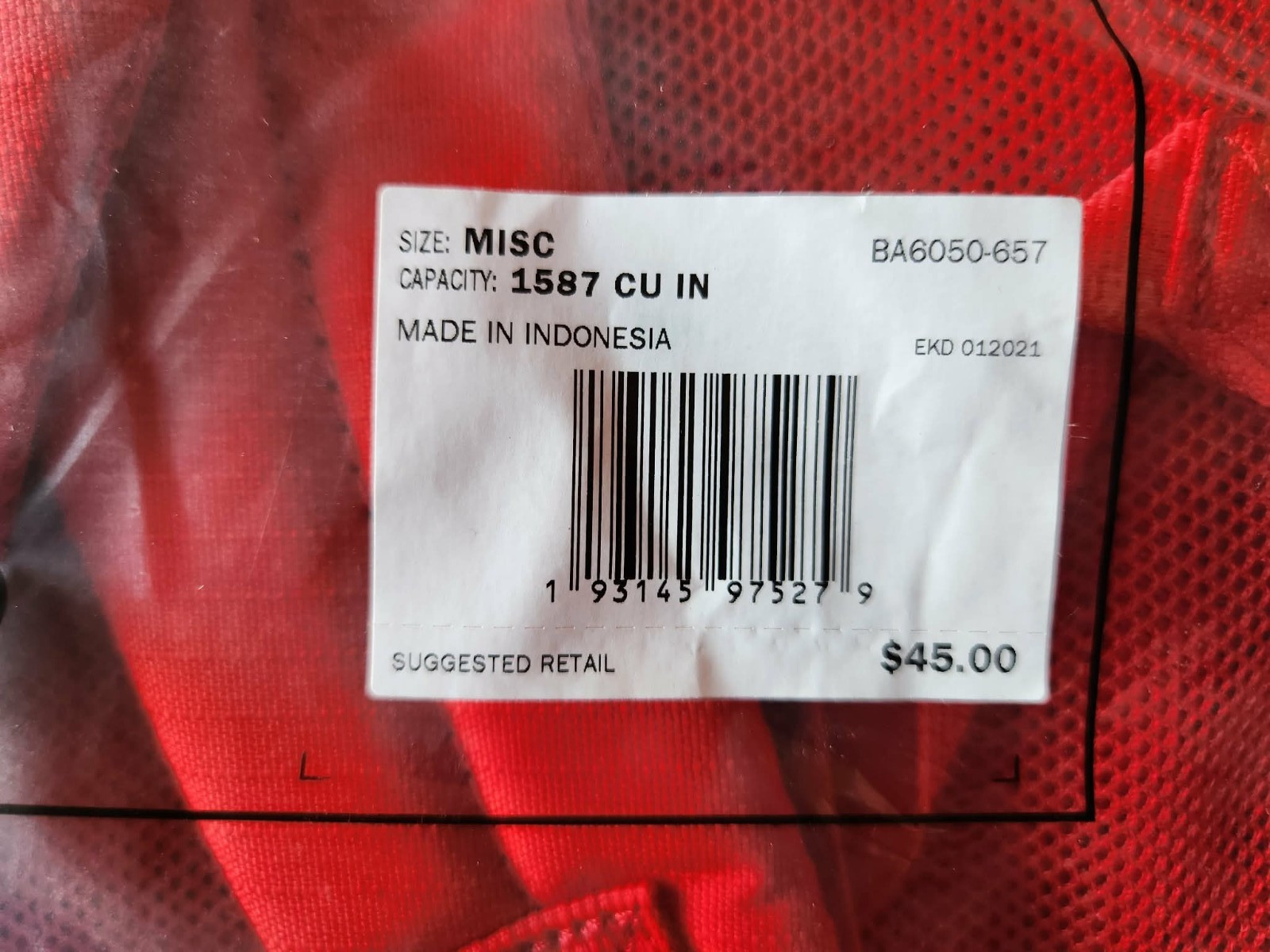 Nike Brasilia Mesh Backpack 26L BA6050-657 Red Gym Training Bag New