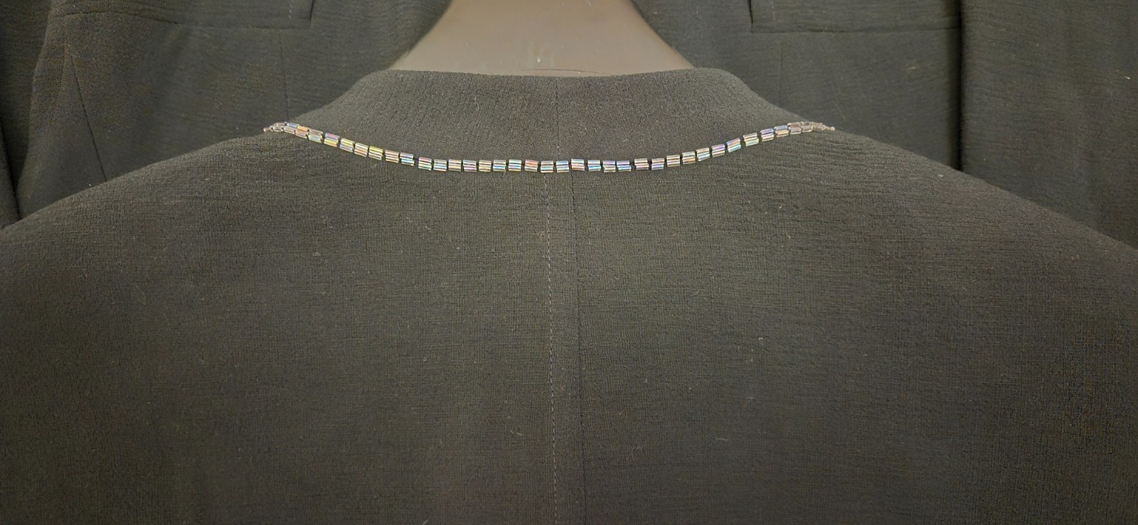 CERRUTI 1881 VIRGIN WOOL BEADED BLAZER TOP – UK 14 – EXCELLENT – POST FREE!