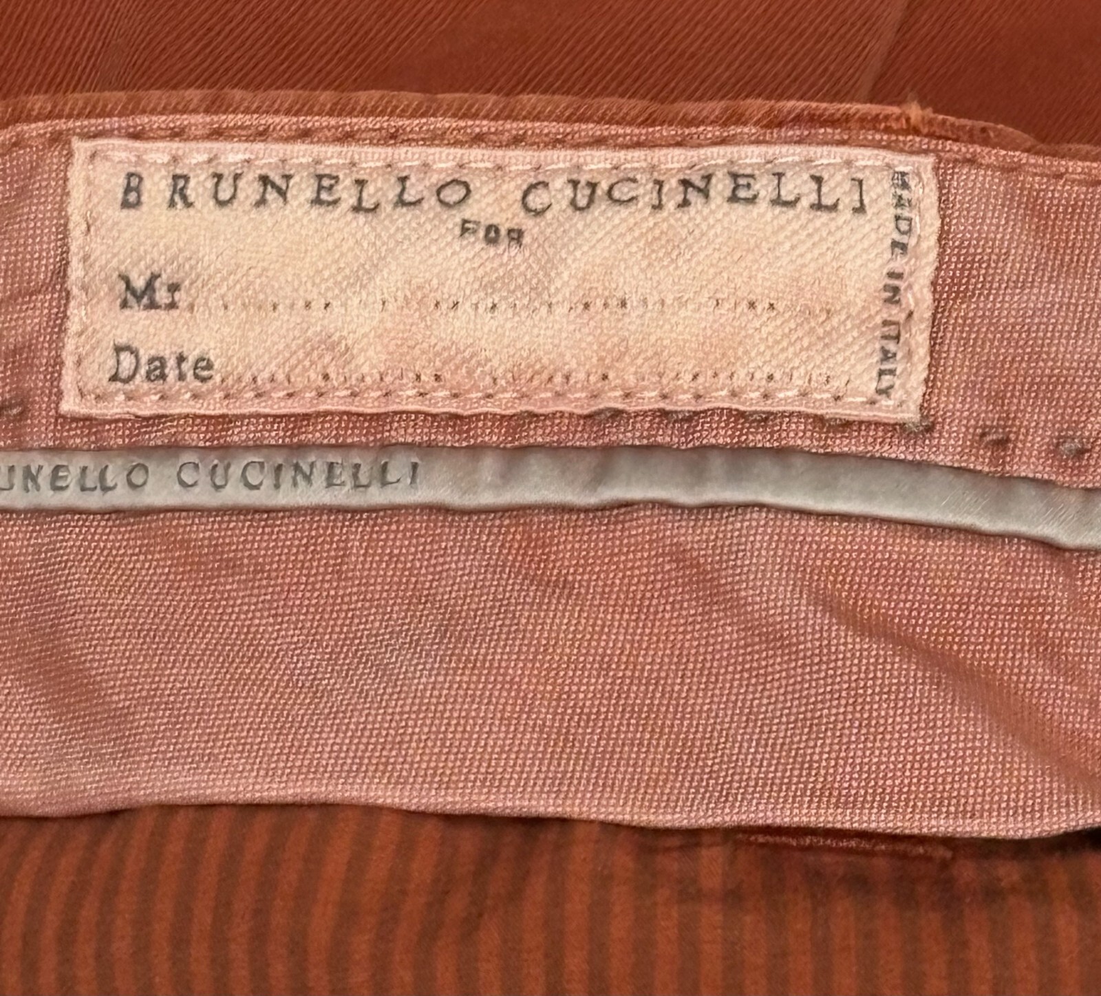 Brunello Cucinelli Men’s Cargo Shorts Size 30 / 46 Burnt Orange Cotton – $1,095