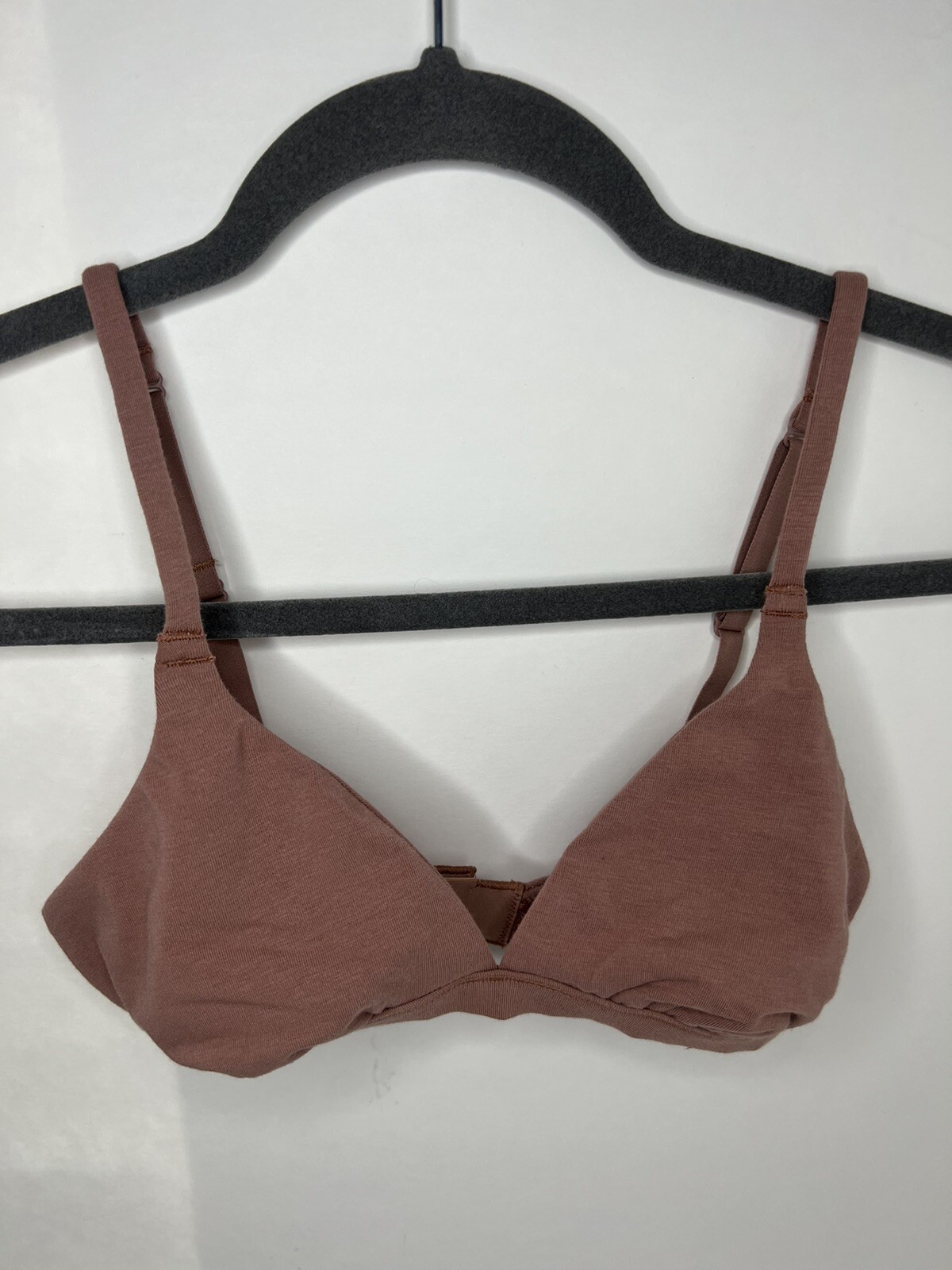 NEW SKIMS Cotton Jersey Triangle Bralette Bra Rose Clay Size XS