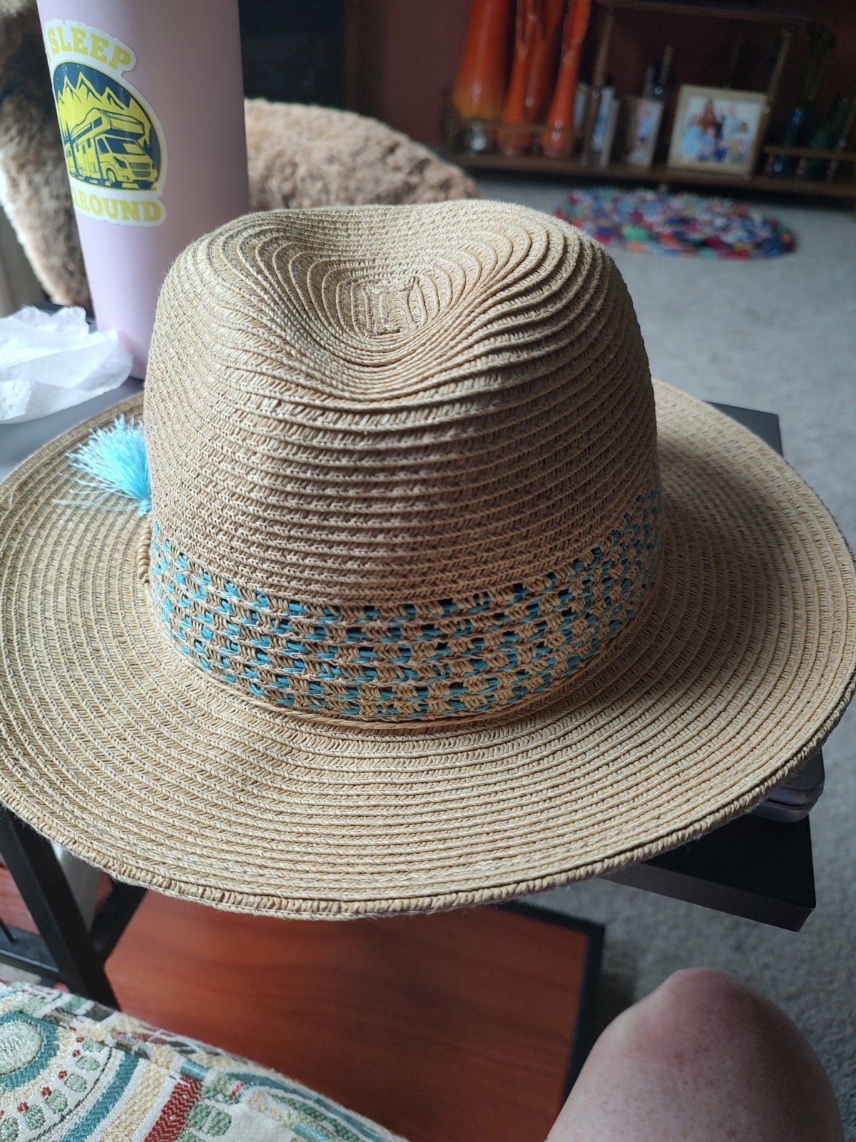 Panama Jack Adjustable Straw Sun Hat Tan