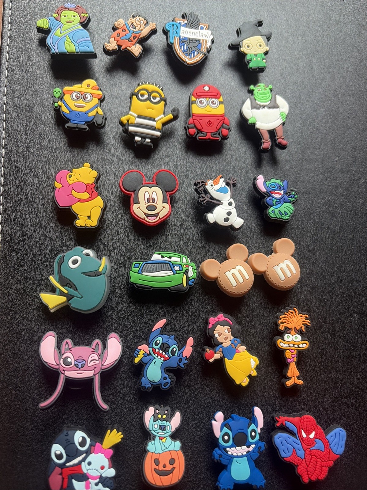 Lot of 24 Assorted Disney Universal Characters Croc Jibbitz Shoe Charms As Shown