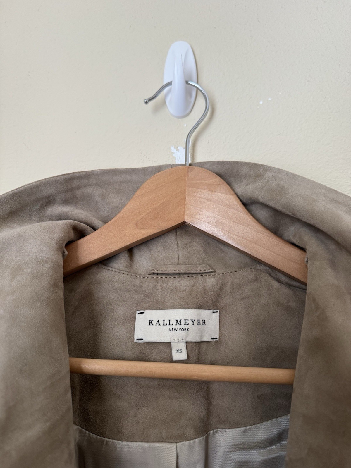 Kallmeyer Liam Leather Bomber Jacket Suede Sand XS
