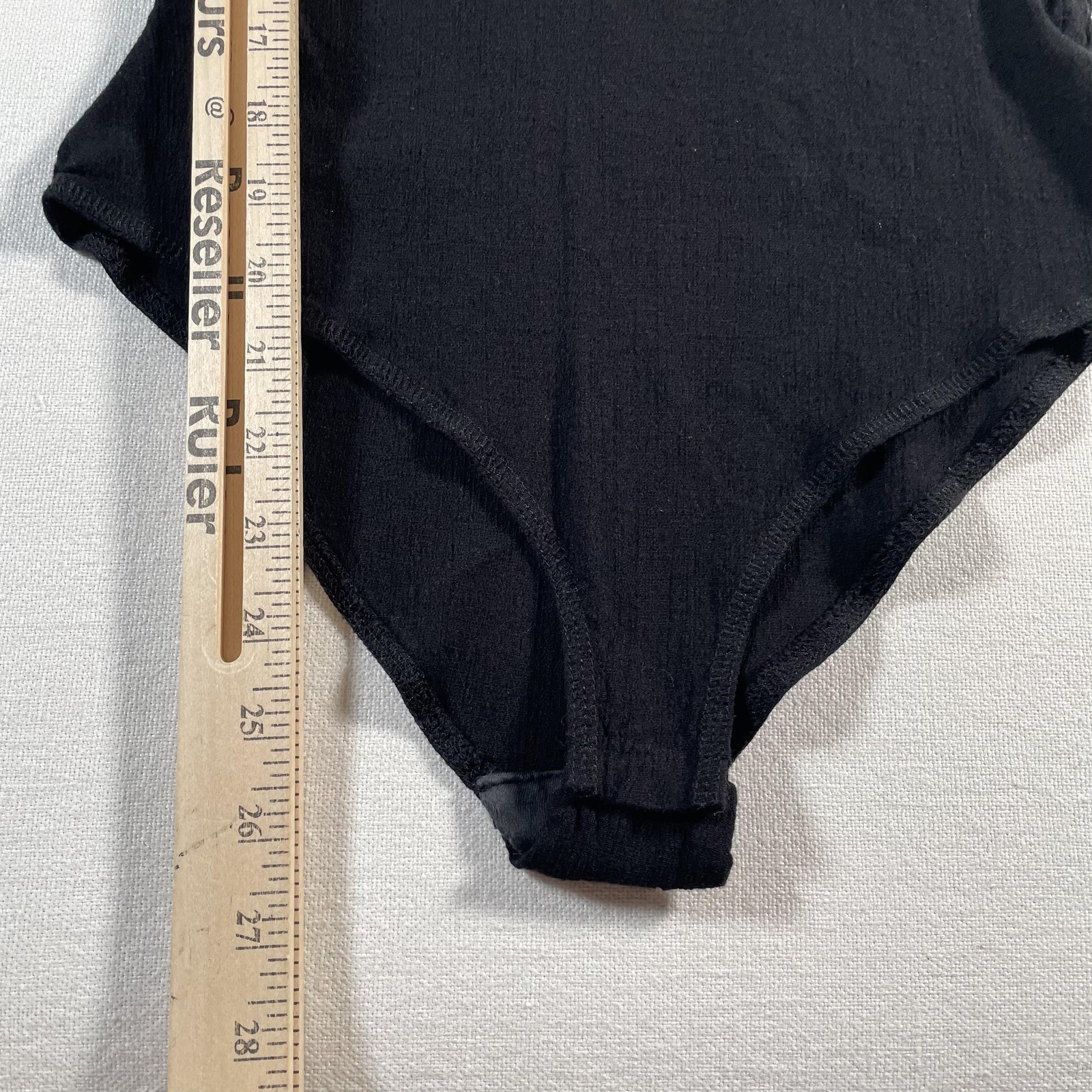 Free People Bodysuit Womens Small Black Lace Up Intimately Jersey Snap Stretch