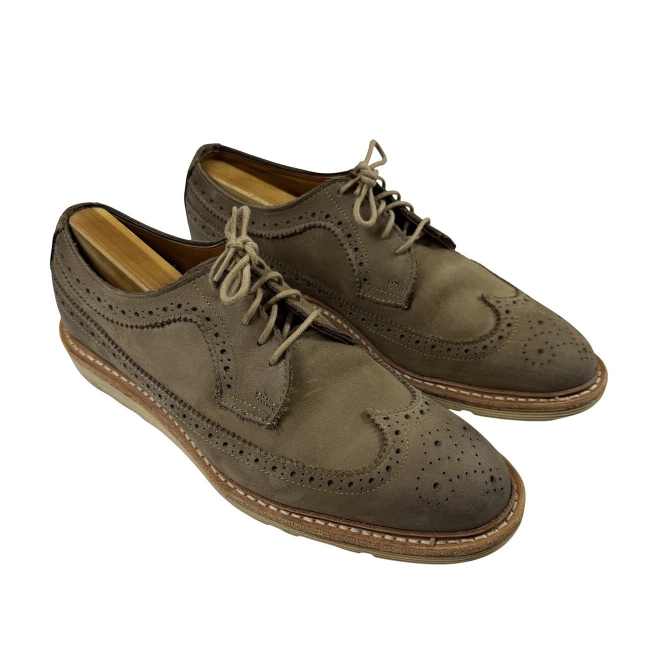 Allen Edmonds Shannon Drive Brown Leather Oxford Dress Wingtip Shoes Men’s Sz 8
