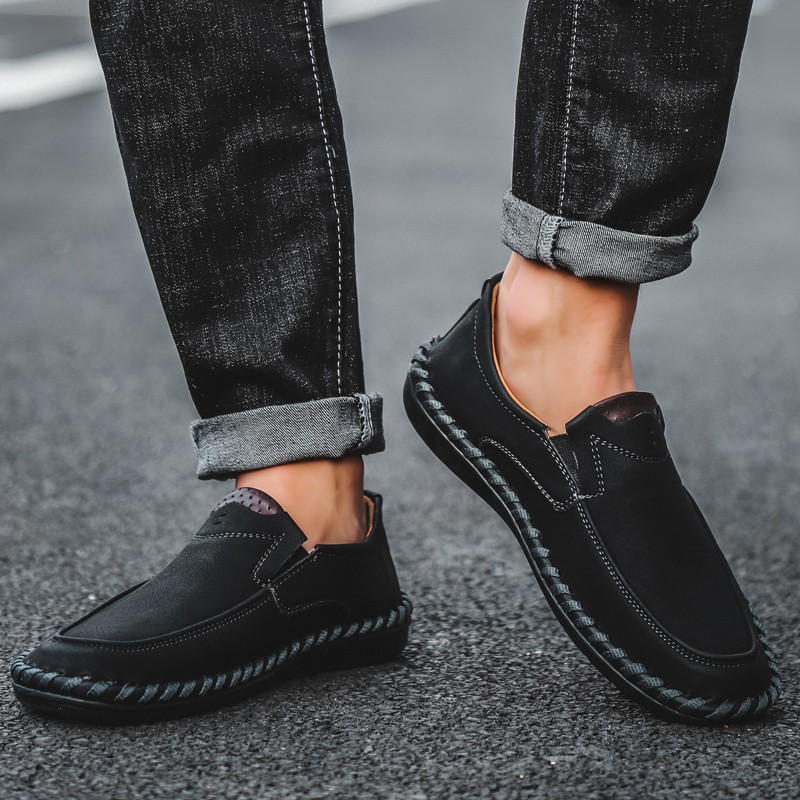 Men’s Handmade Loafers Synthetic Leather Slip-On Driving Casual Wear EU40-48