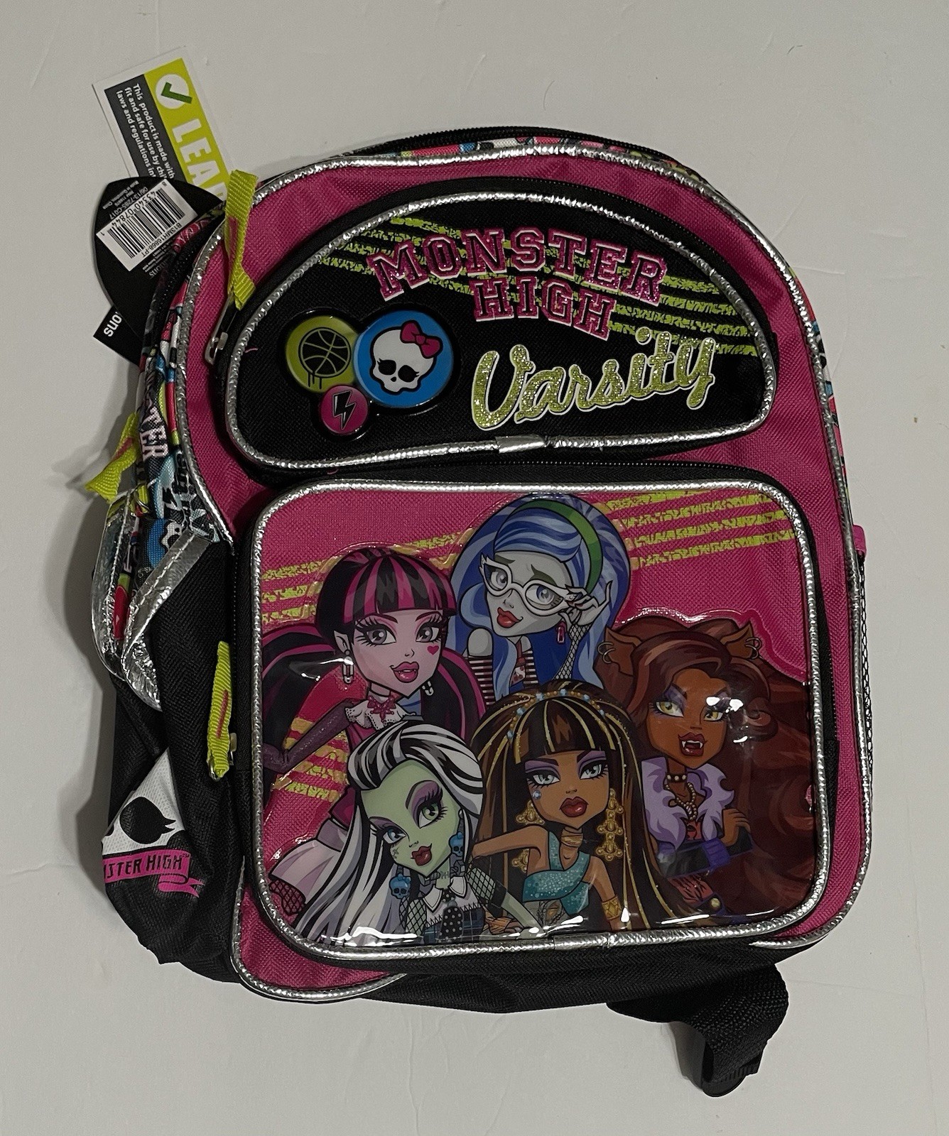 Small Backpack- Monster High Varsity Small Backpack 12″ x 10″ ,New With Tag!!