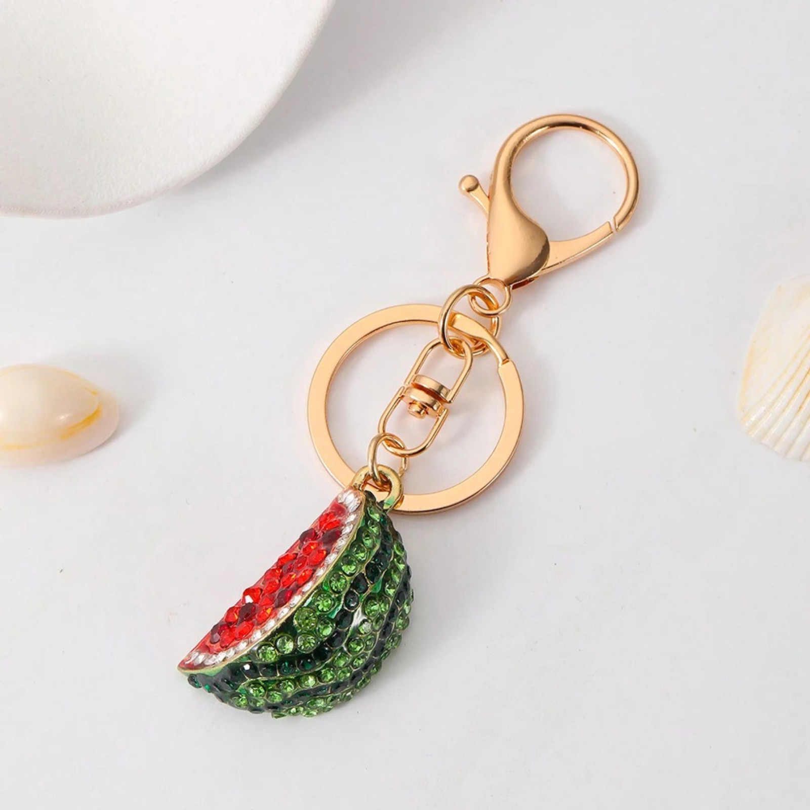 Cute Watermelon Drinks Charm Keychain Creative Keyring Fun Cute Handbag Keychain