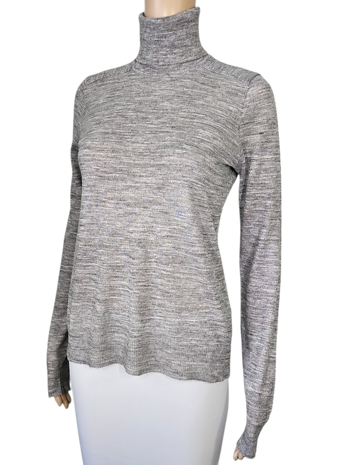 SEE BY CHLOE Heather Gray Wool Alpaca Blend Turtleneck Sweater S