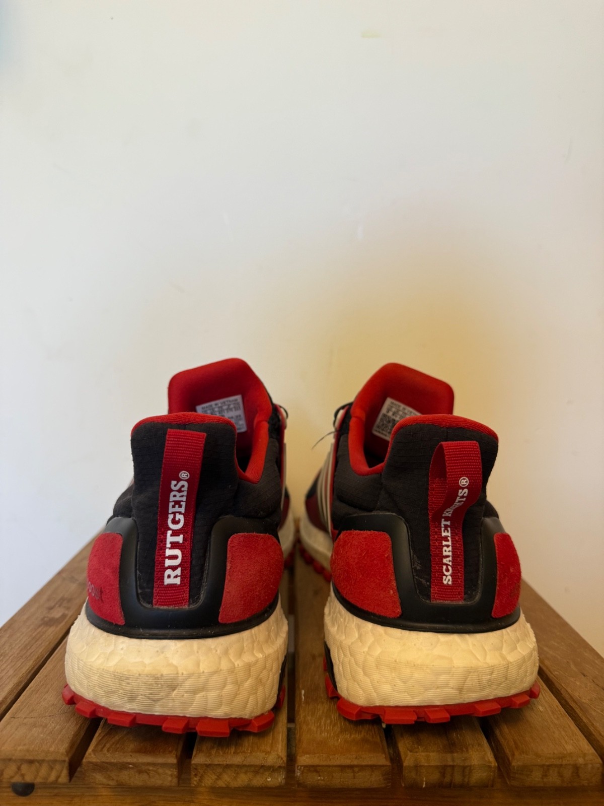 Adidas UltraBoost 1.0 NCAA Pack “Scarlet Knights”—Size 9 US