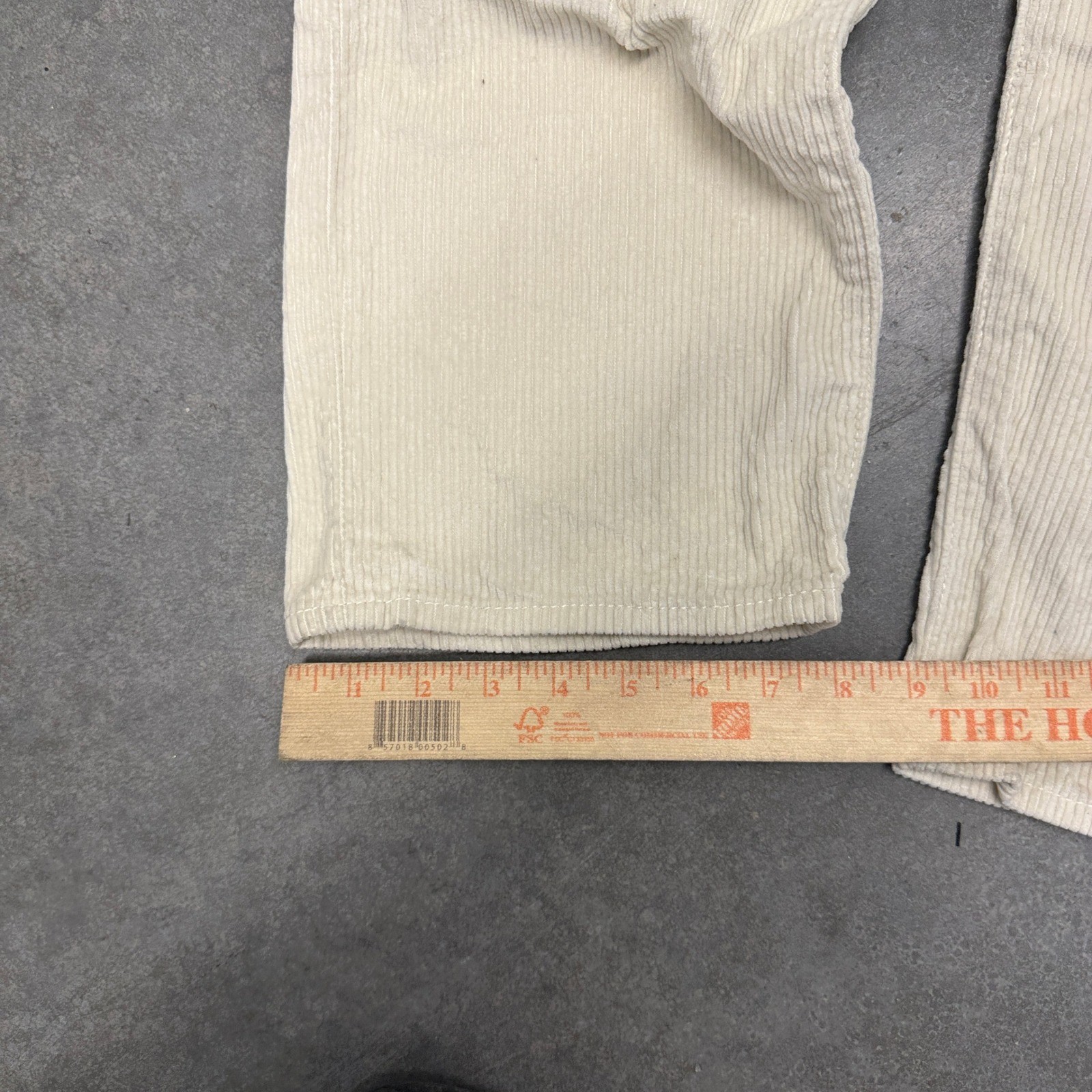 Big E Levis Premium Ribcage Straight Corduroy Pants Cream White 30 Button Fly