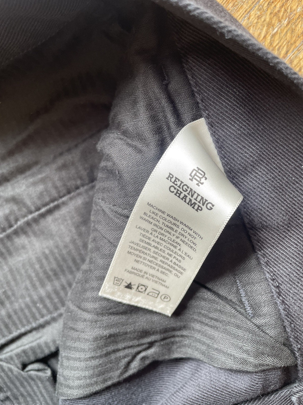 Reigning Champ Freshman Cotton Chino Pants Black RC 5455