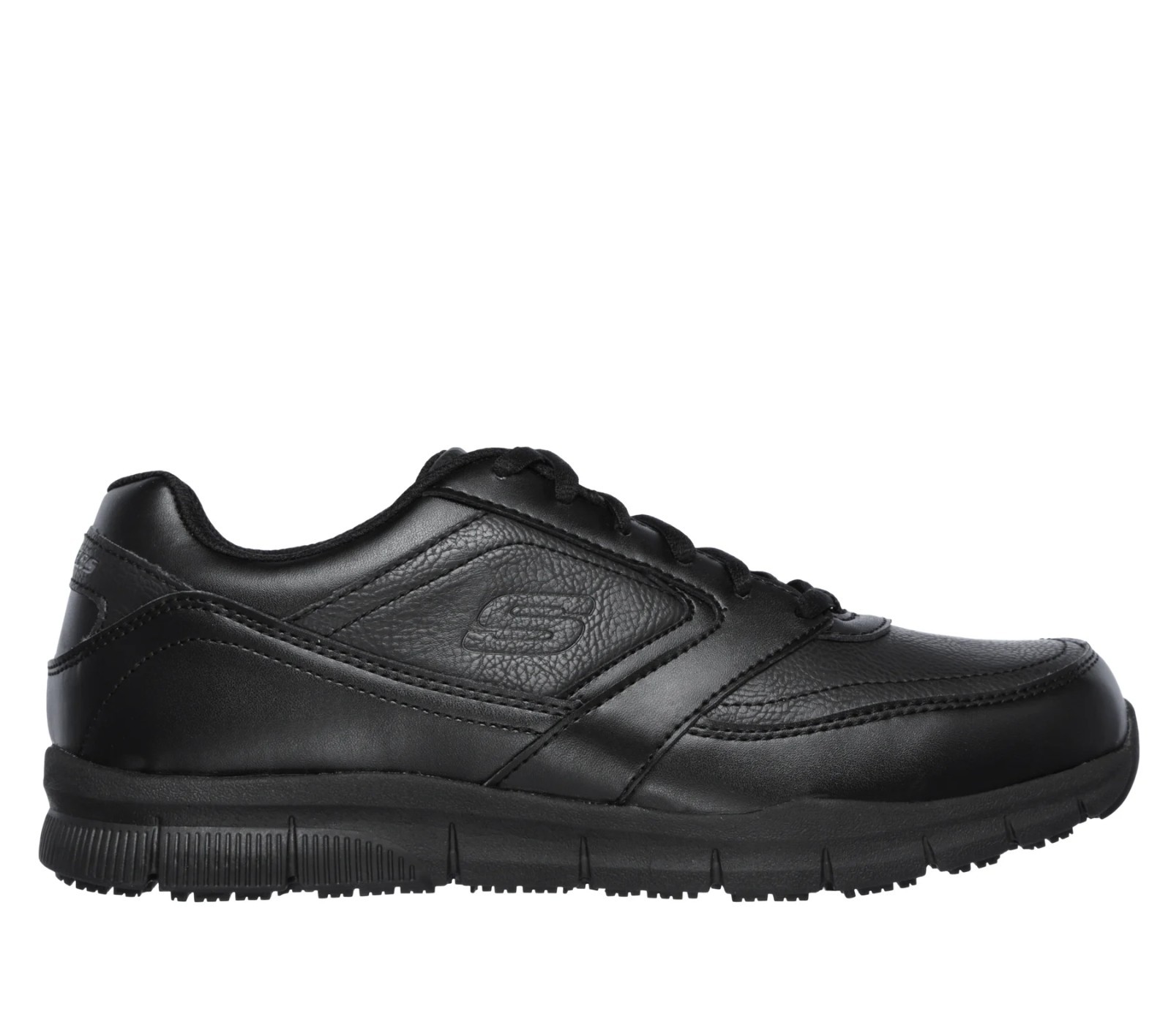SALE NOW Skechers Men’s Work Slip-Resistant Relaxed Fit: Nampa in BLACK – NWB