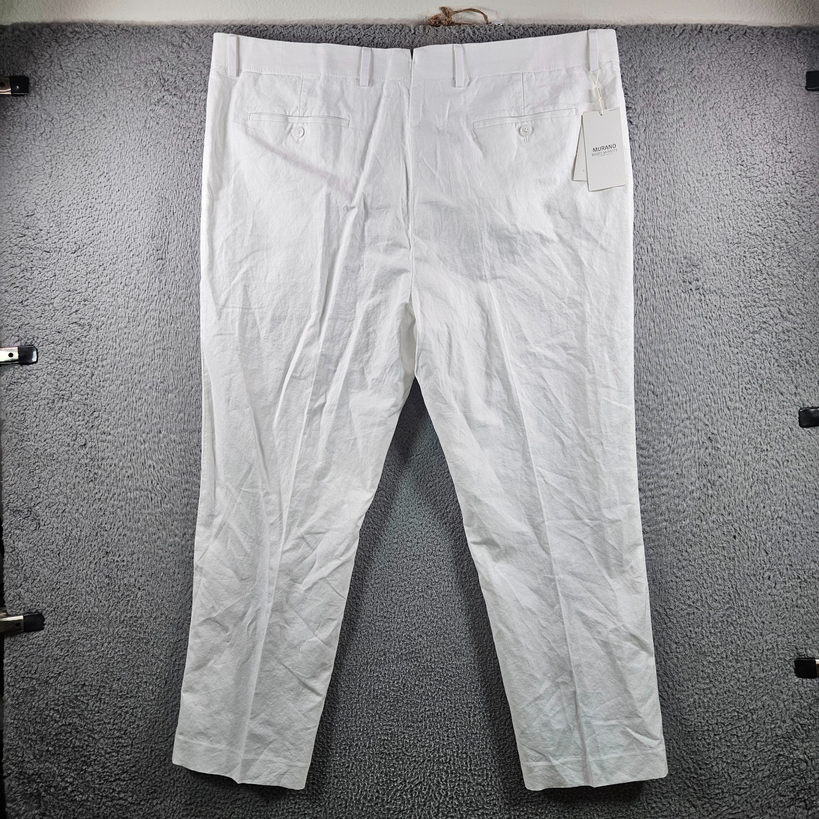 $115 NEW Baird Mcnutt Murano Linen Pants Men 44 x 29 Relaxed Fit White