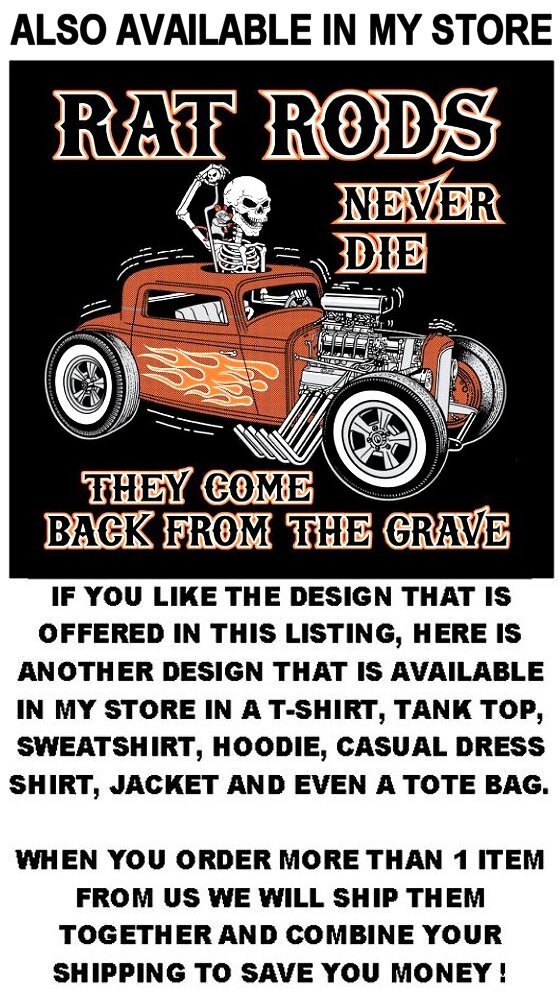 Giant Monster Rat In Blown Supercharged Hot Rat Rod Roadster Skull T-shirt WS161