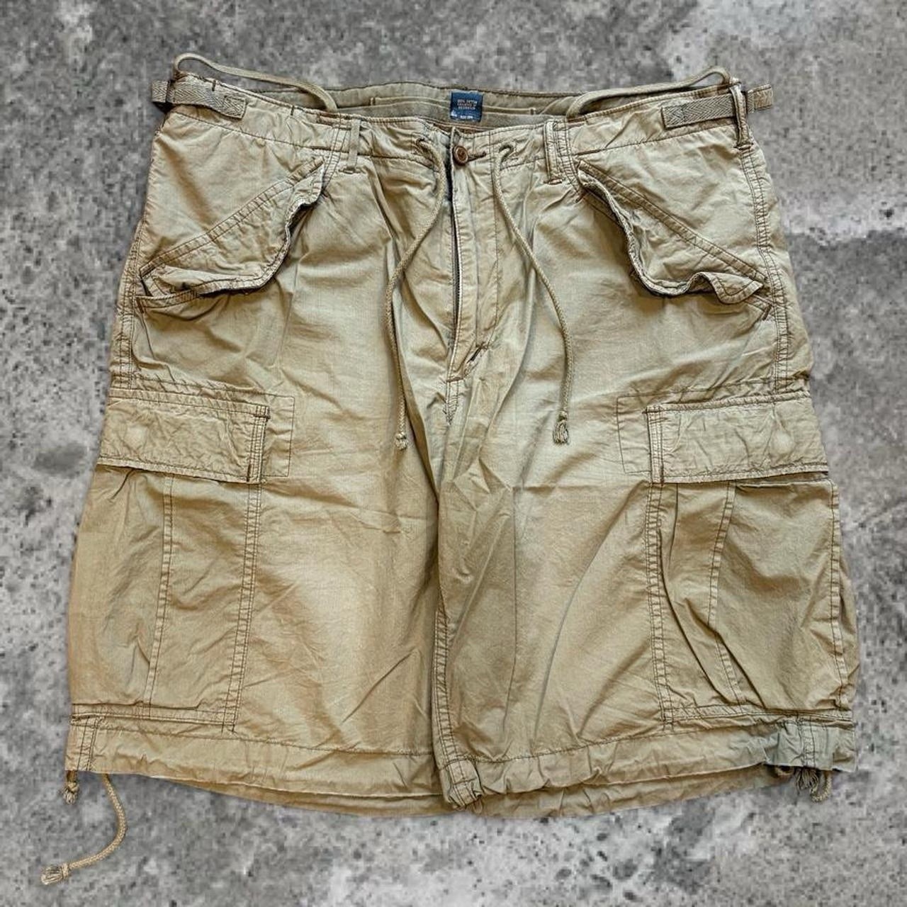 Vintage 90s Polo by Ralph Lauren Military Surplus Baggy Cargo Shorts Size 36