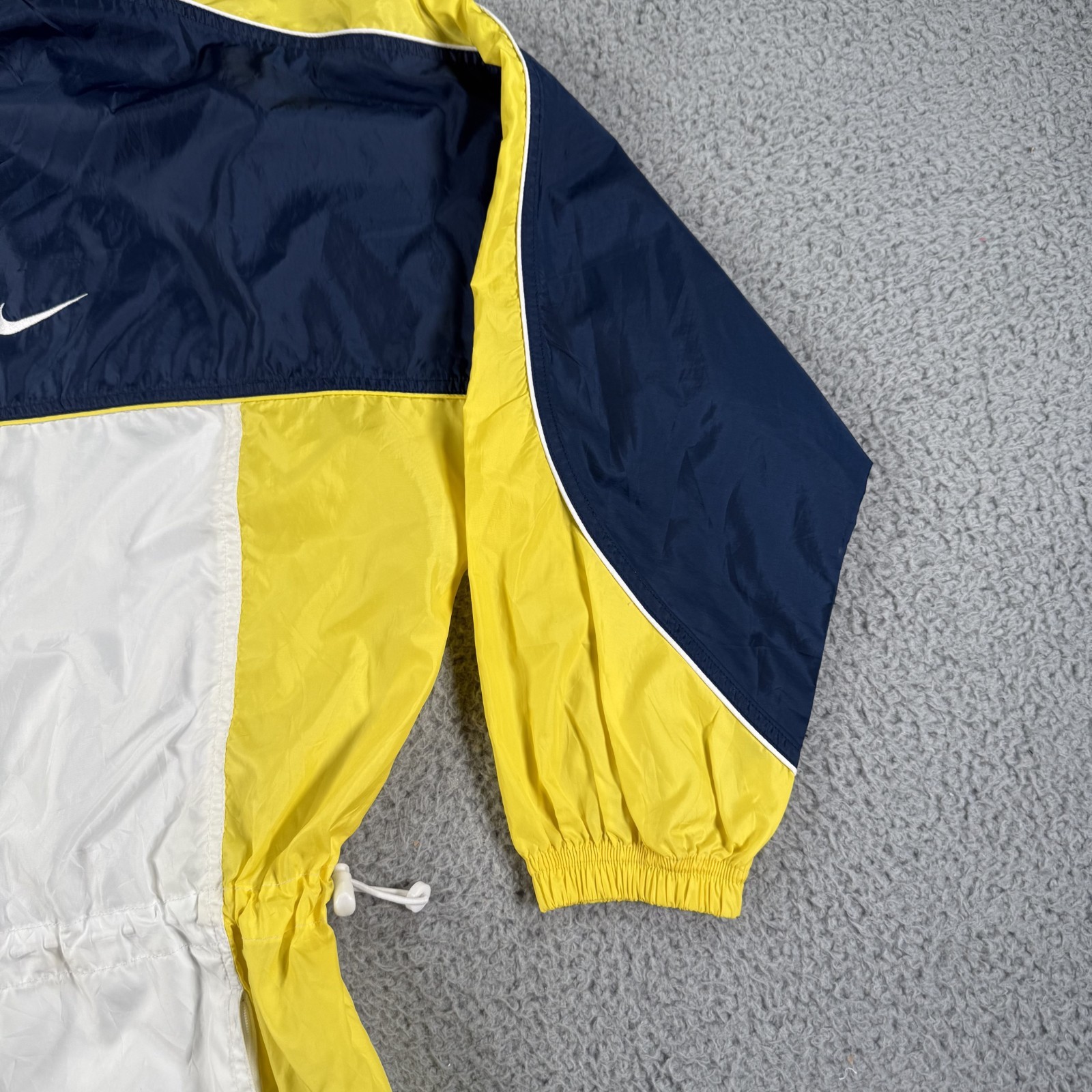 Vintage Nike Windbreaker Jacket Mens XL Colorblock Swoosh Logo Full Zip 90s