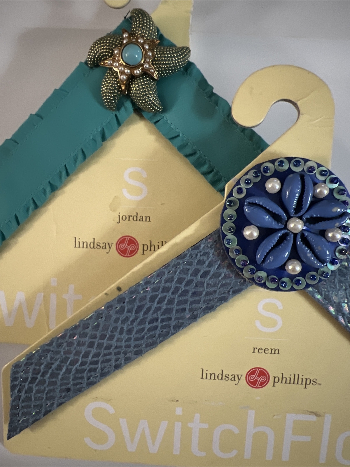 🌺 Lindsay Phillips “U-Pick” Switch-flops Flip Flops Sandal Changeable Straps Sm