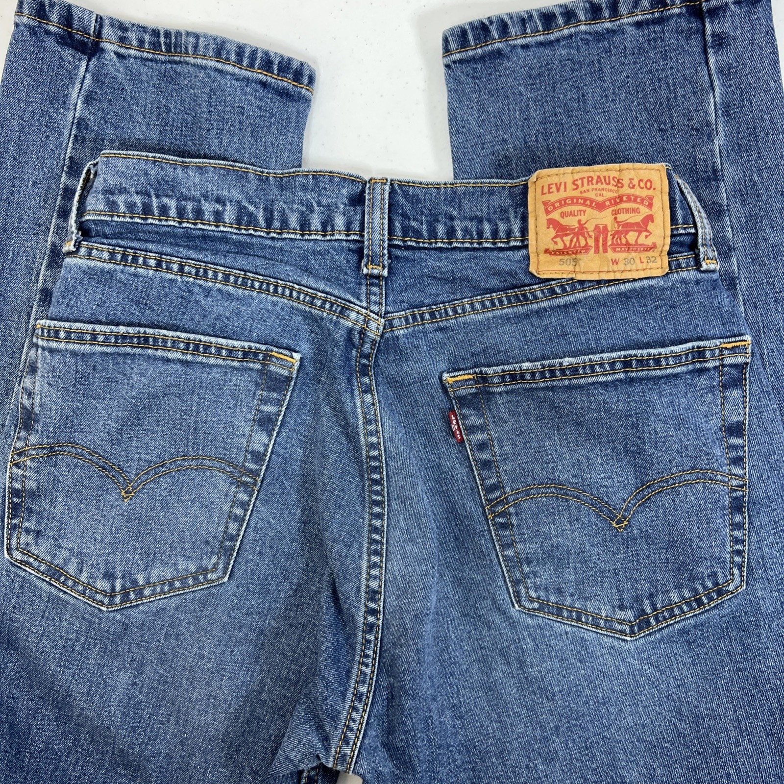 Levi‘s 505 Straight Blue Denim Casual Jeans Size 30