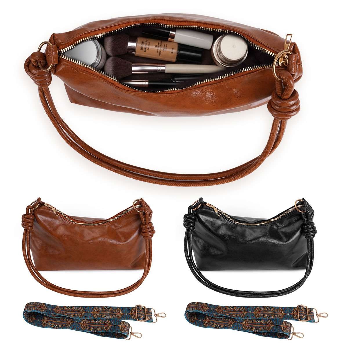 Women Soft PU Leather Tote Bag Commute Handbag Shoulder Messenger Satchel Bag