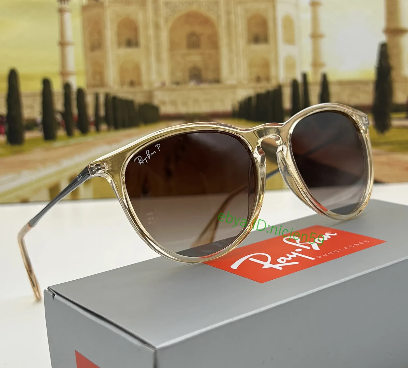 Ray-Ban RB4171P Erika Color Mix Polarized Brown Gradient Sunglasses 6514/13 54mm