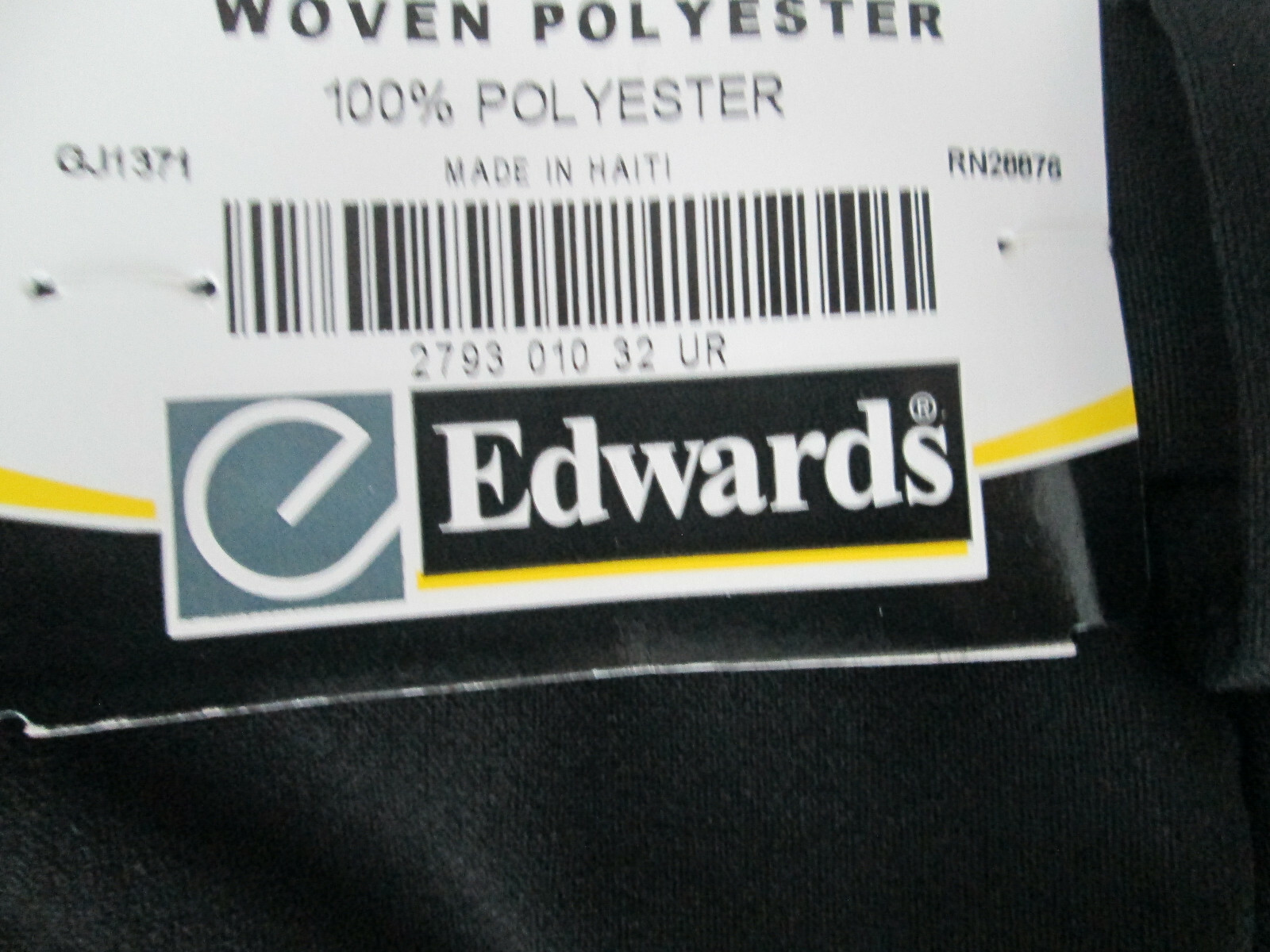 Mens dress pants black flat Edwards #2973 28 30 32 34 36 38 42 44 48 50 52 NEW