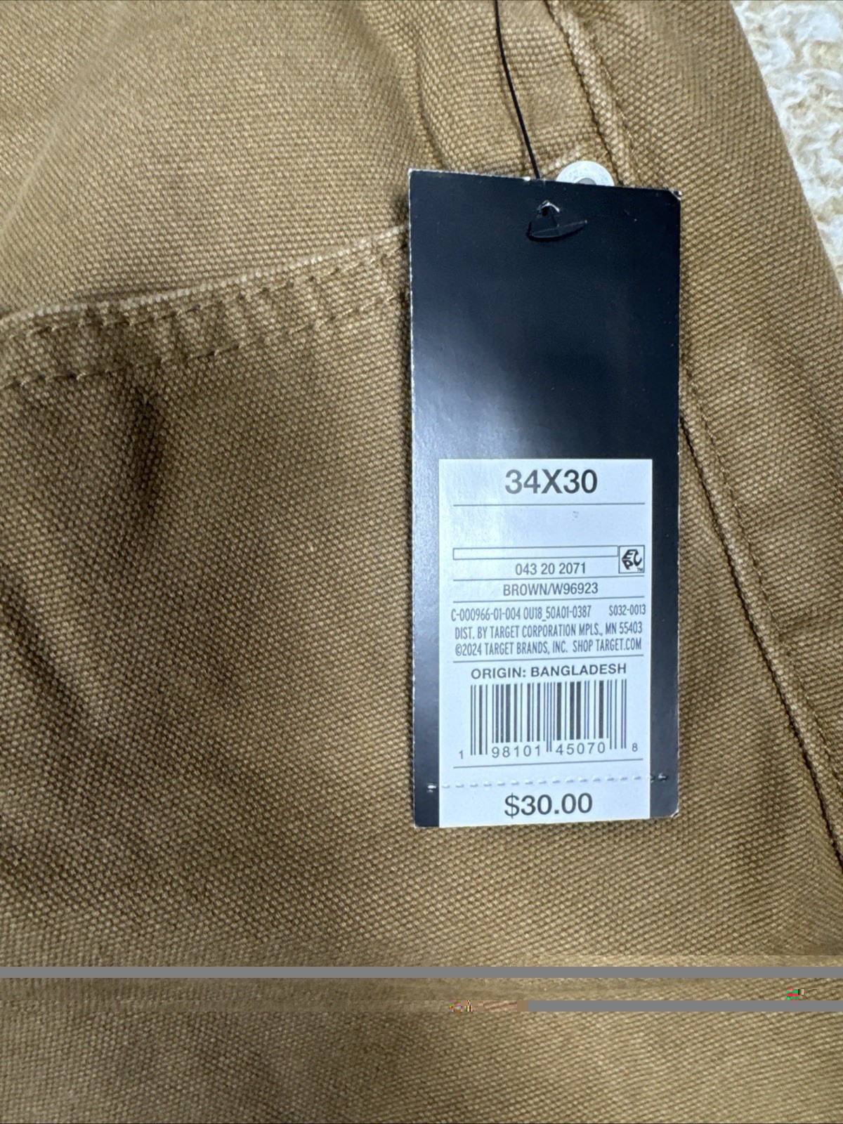 NEW Original Use Lot Of 2 Carpenter Pants 34×30 Black & Brown Relaxed Fit